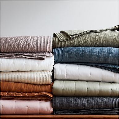 Silky TENCEL™ Crescent Stitch Quilt & Shams