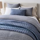 European Flax Linen Cotton Geo Jacquard Duvet Cover &amp; Shams