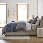 European Flax Linen Cotton Geo Jacquard Duvet Cover &amp; Shams