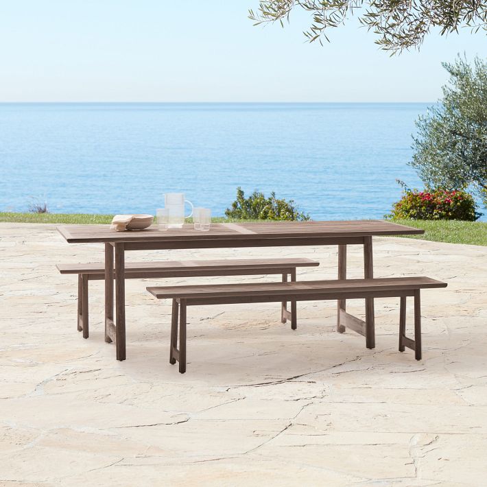 Nailah Outdoor Rectangle Dining Table (86.8&quot;)