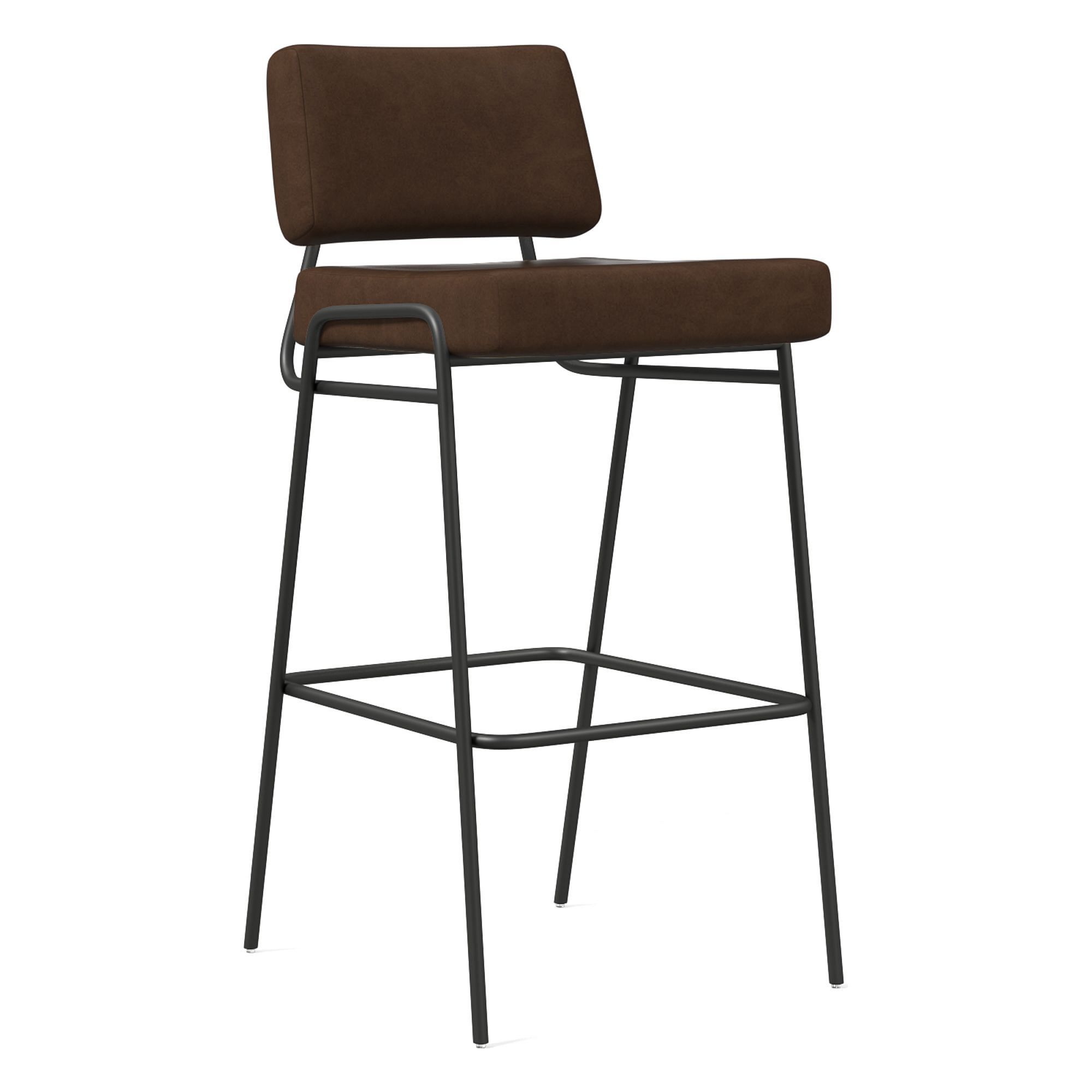 Wire Frame Leather Bar & Counter Stools | West Elm