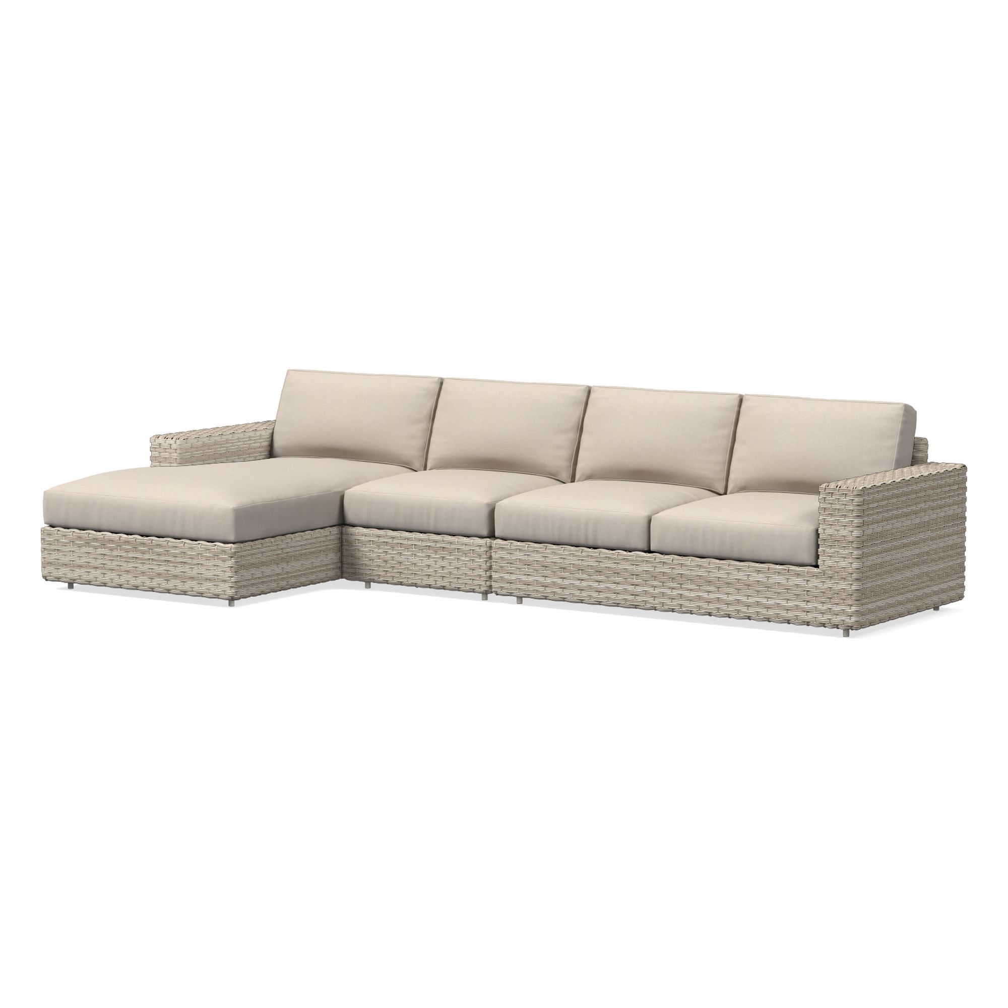 Urban Outdoor 3-Piece Chaise Sectional Cushion Covers | West Elm