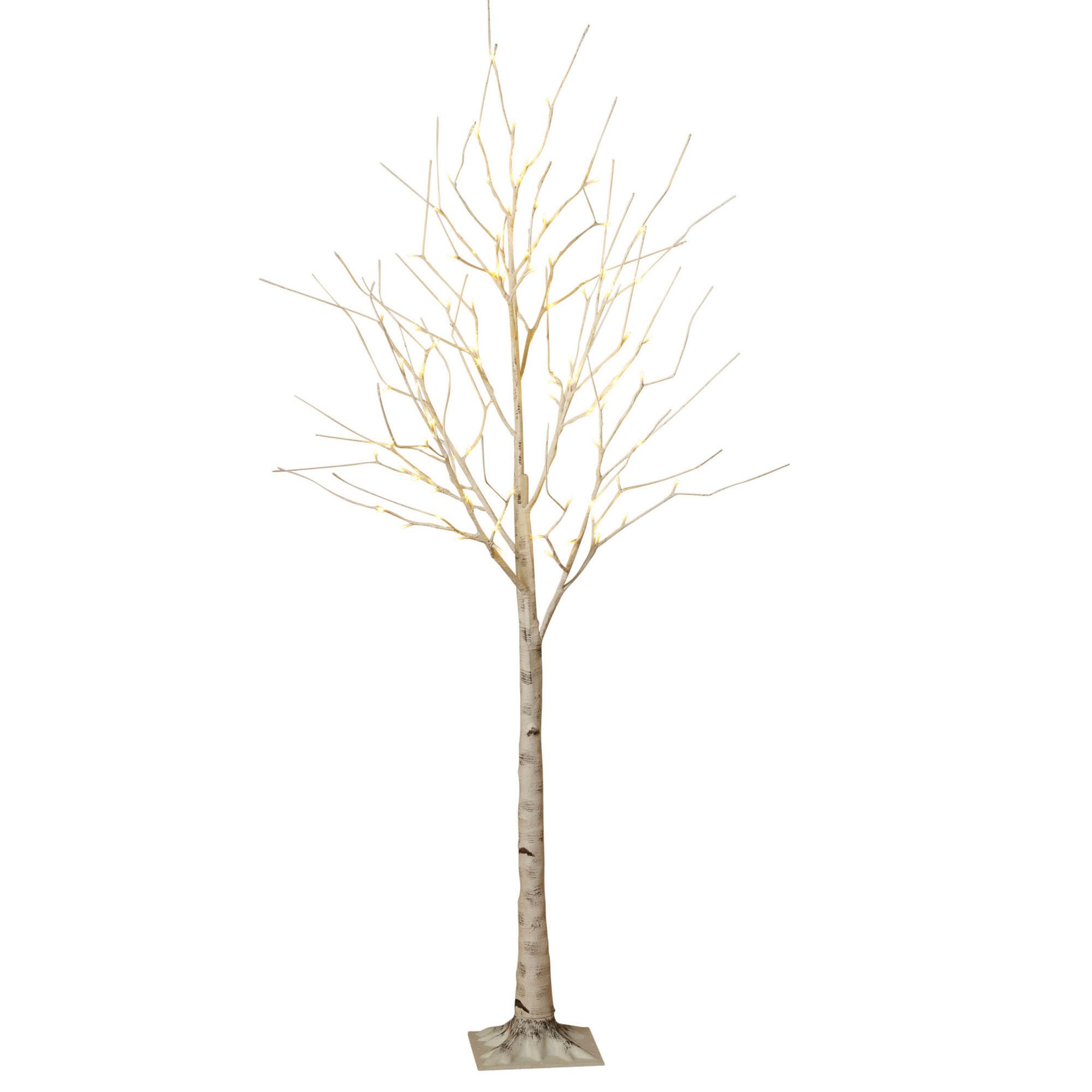 Birch Bark Effect Lighted Tree | West Elm