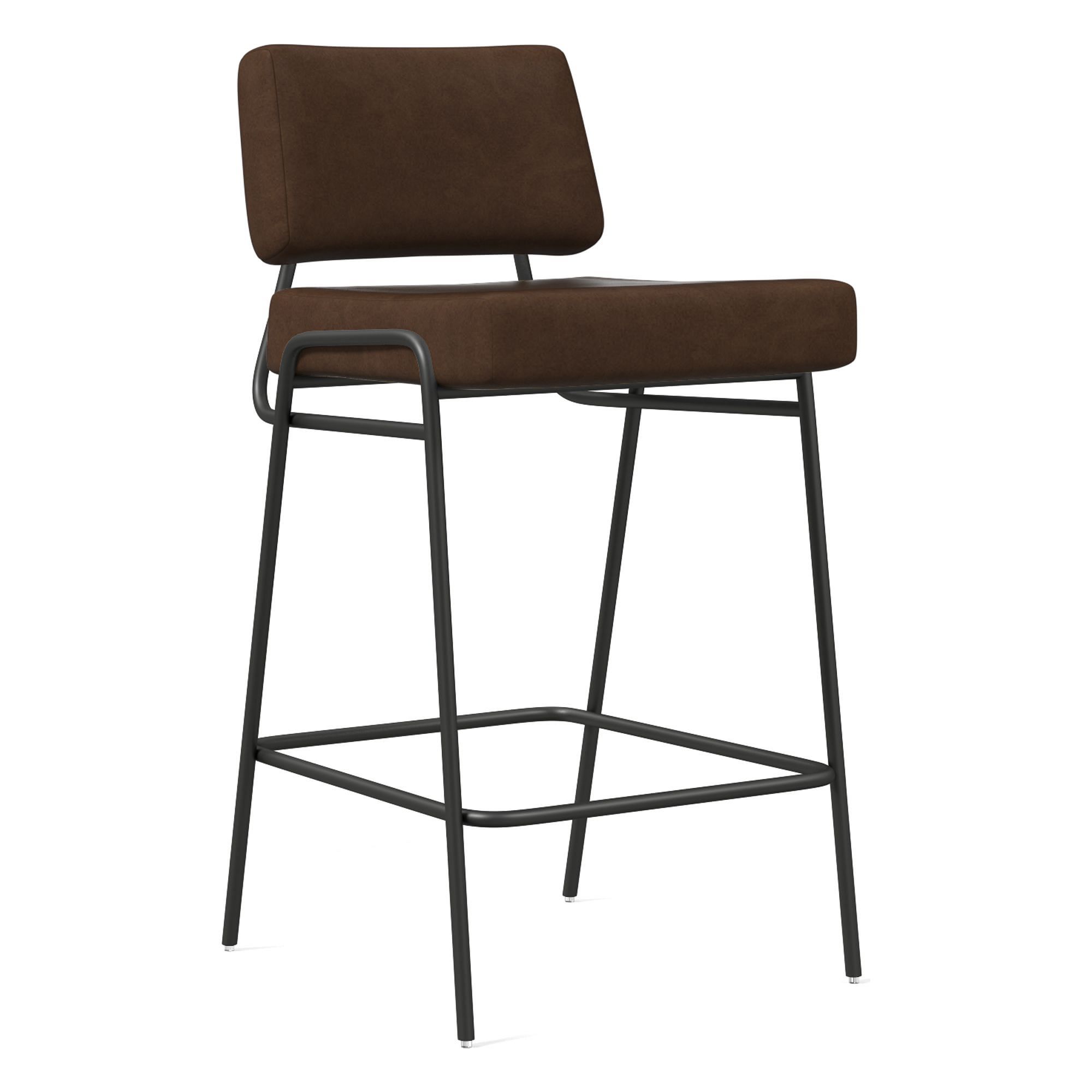 Wire Frame Vegan Leather Bar & Counter Stools | West Elm