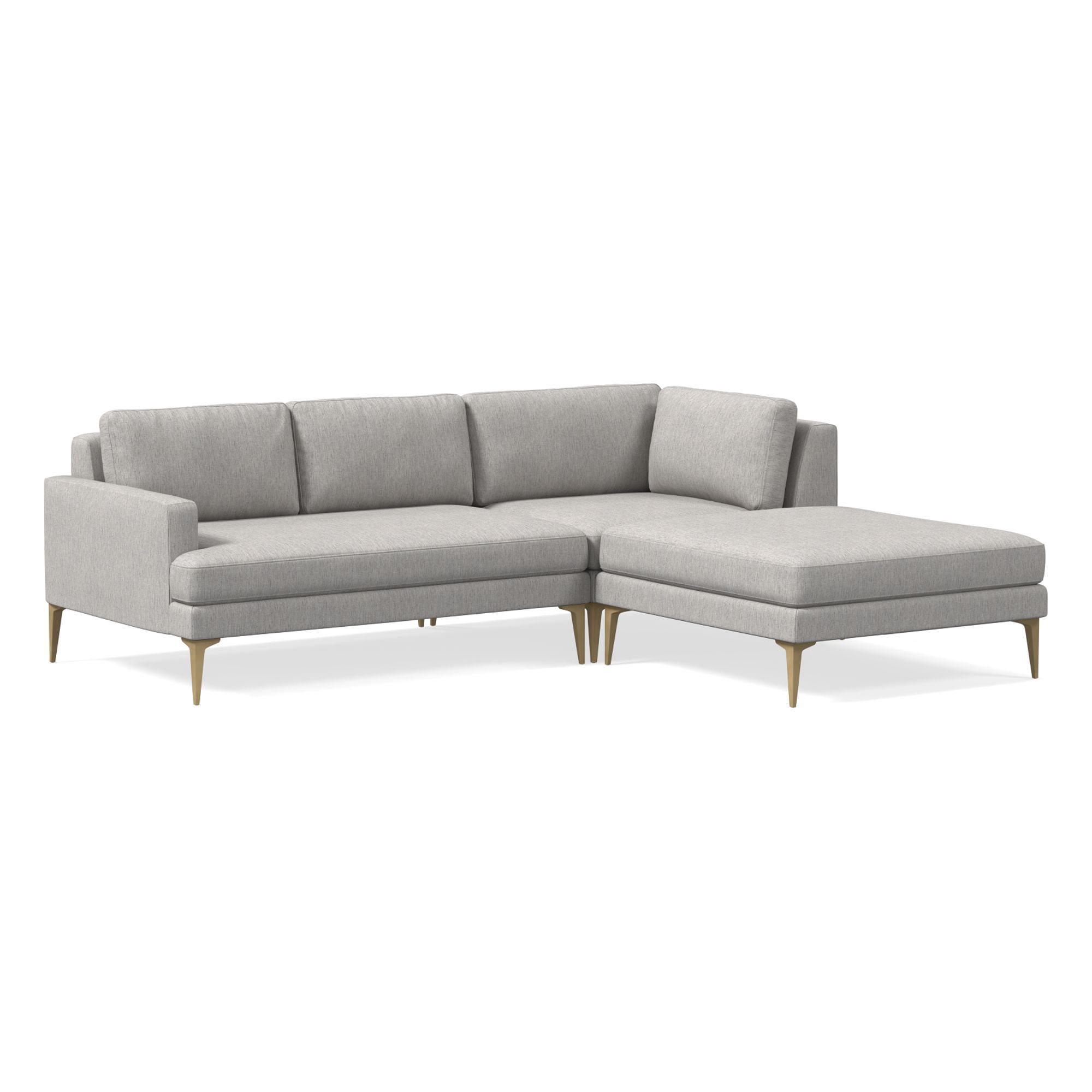 Andes 3 Piece Chaise Sectional | Sofa With West Elm