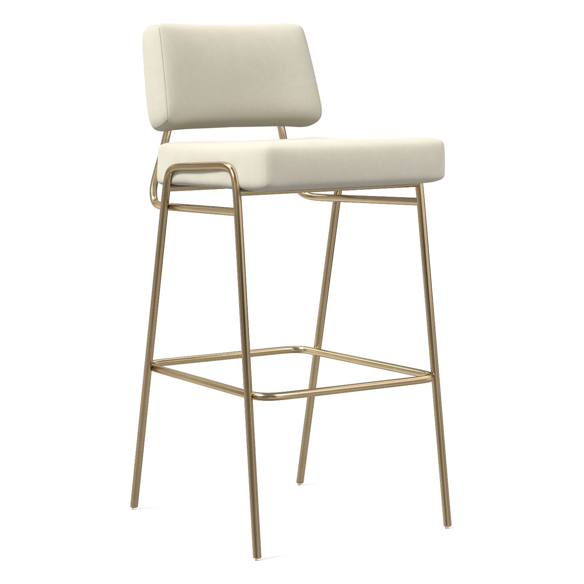 Wire Frame Vegan Leather Bar & Counter Stools | West Elm