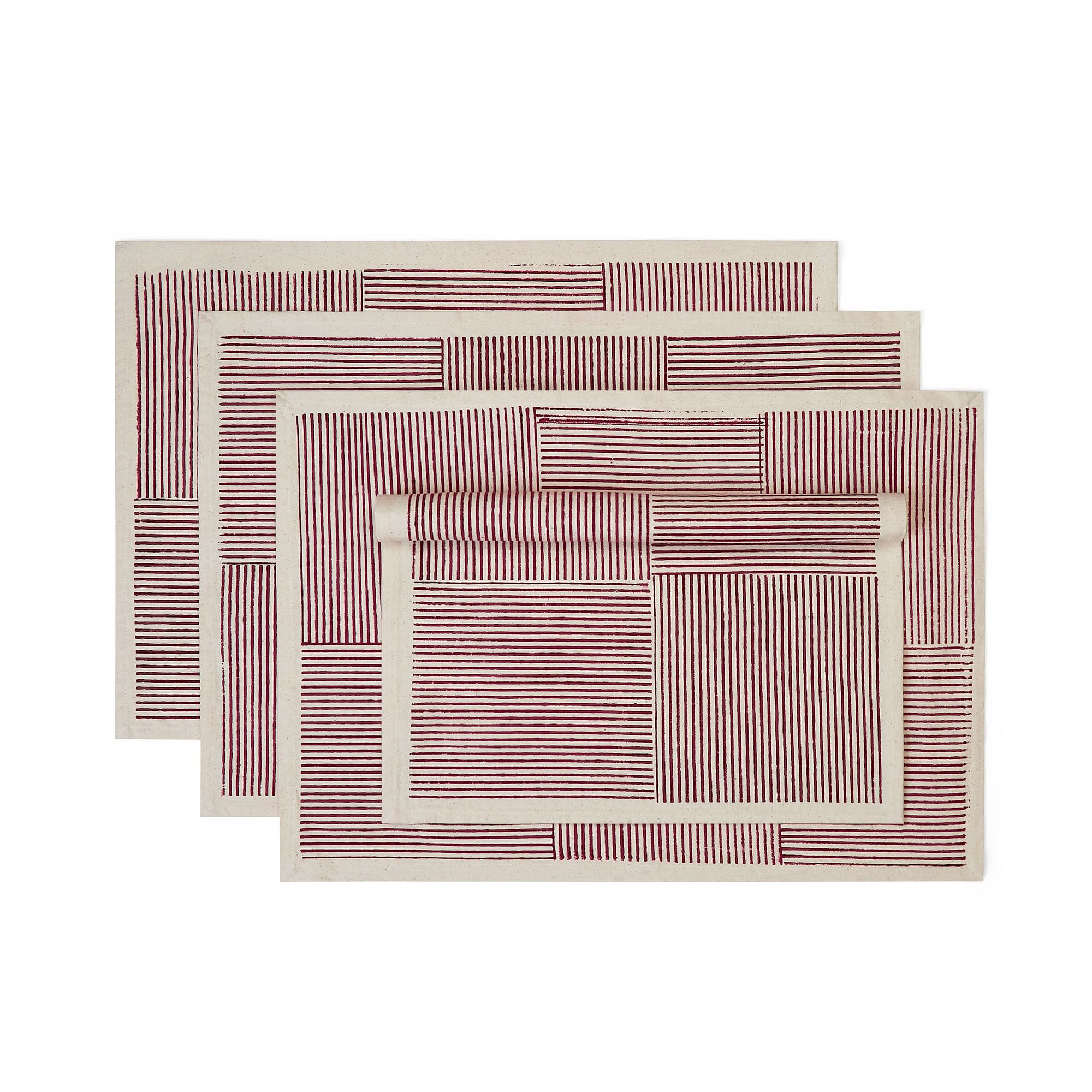 Artisan Block-Print Cotton Placemats (Set of 4) | West Elm