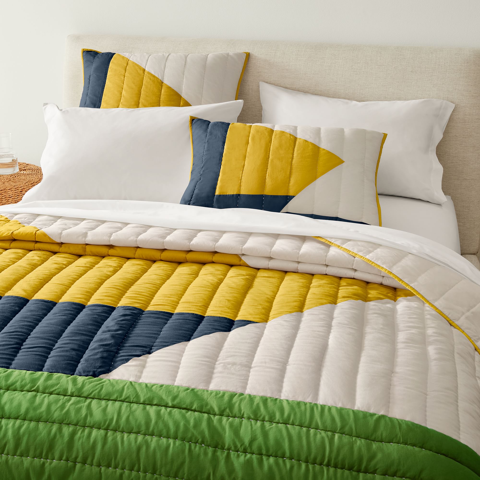 Airy Cotton Voile Geo Kids Quilt & Shams | West Elm