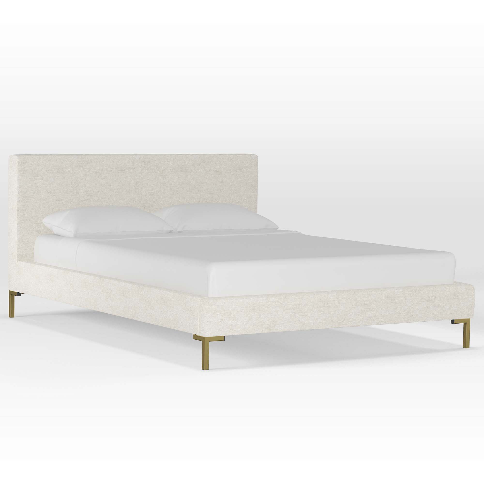 Upholstered Platform Bed - Metal Legs | West Elm