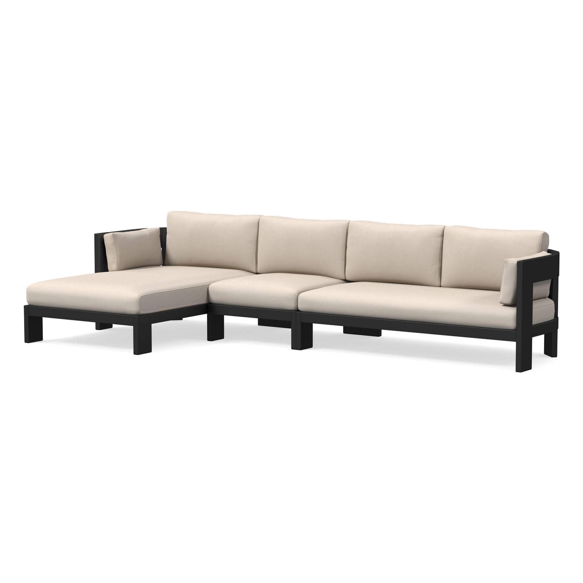 Caldera Aluminum Outdoor 3-Piece Chaise Sectional Cushion Covers | West Elm