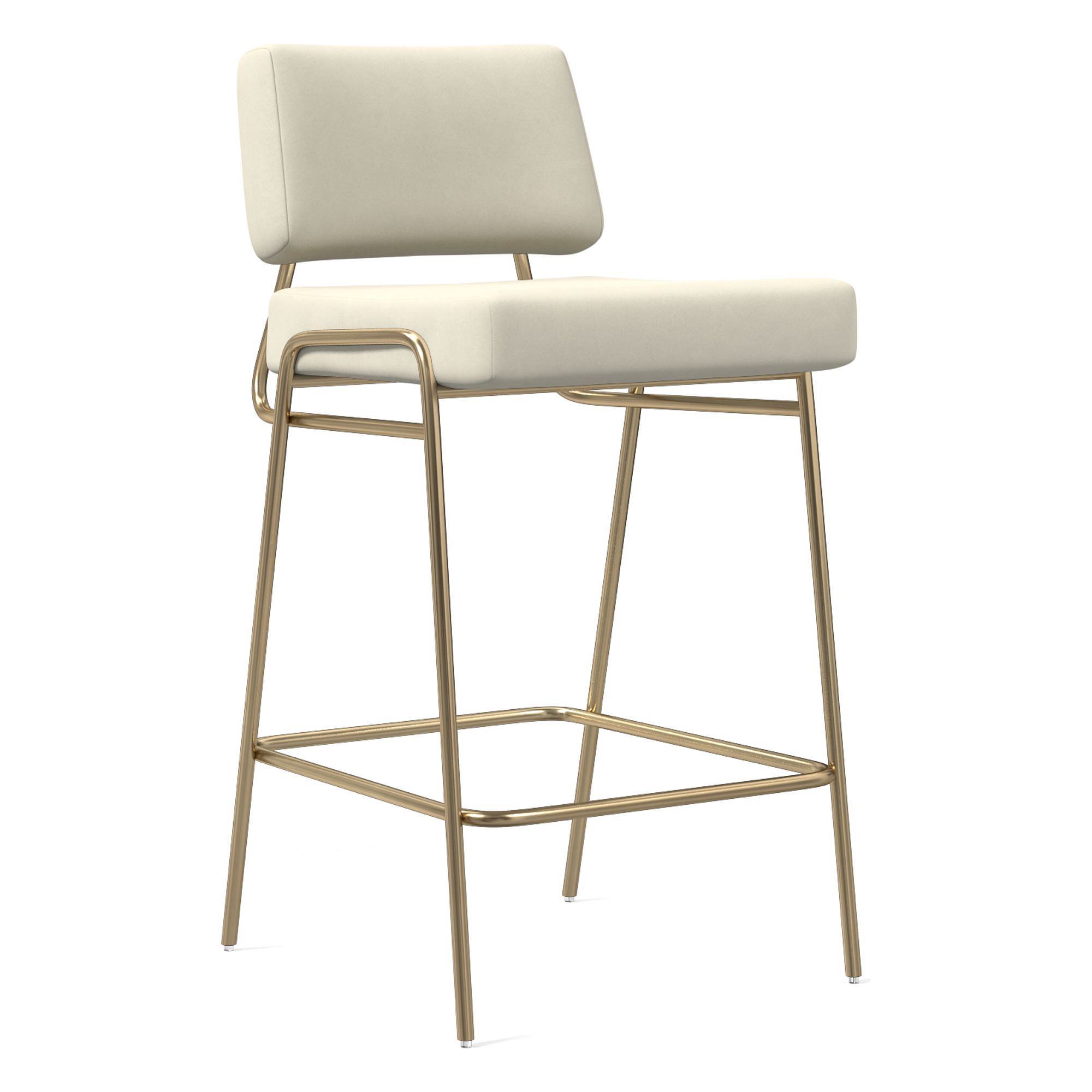 Wire Frame Vegan Leather Bar & Counter Stools | West Elm