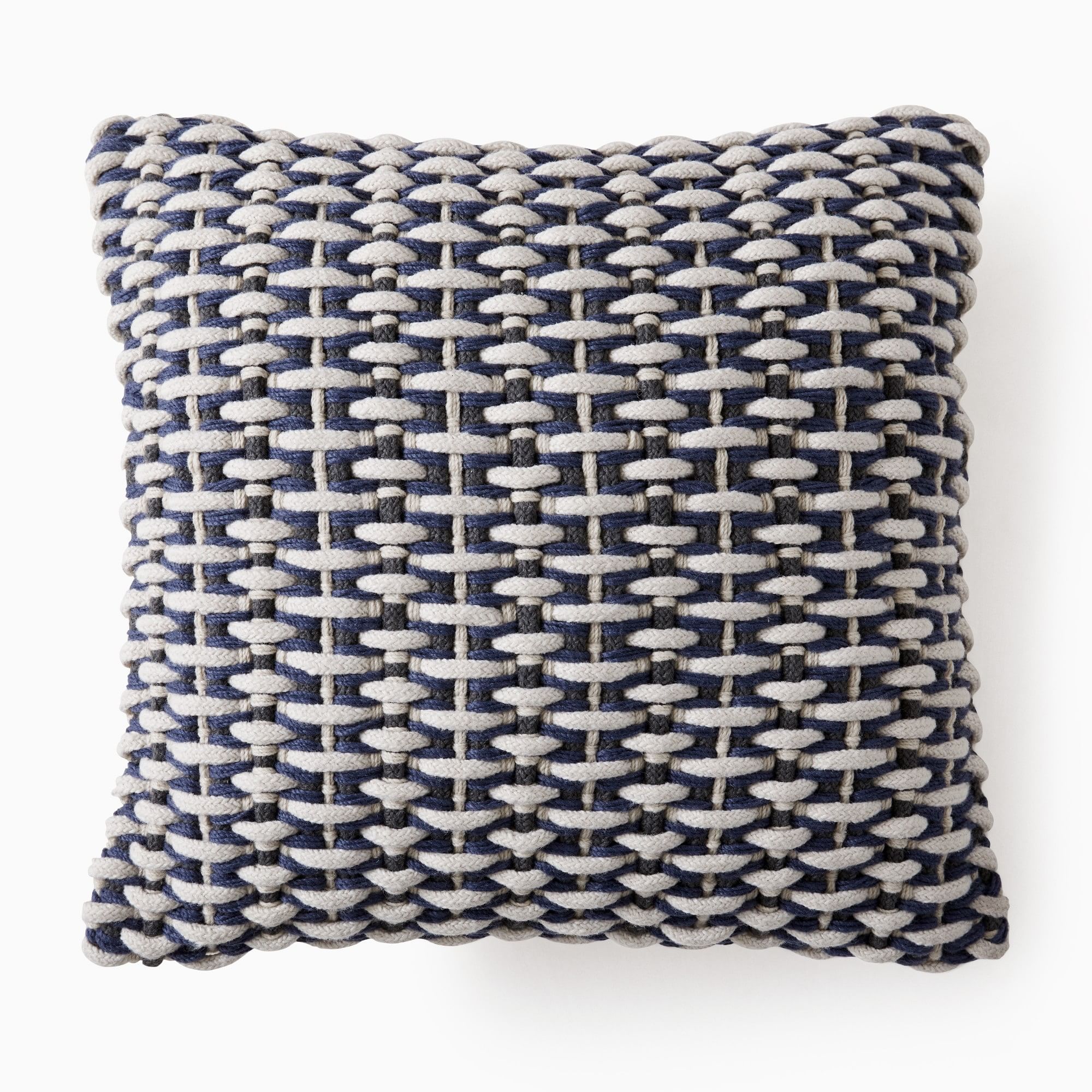 Basketweave Indoor/Outdoor Pillow - Clearance | West Elm