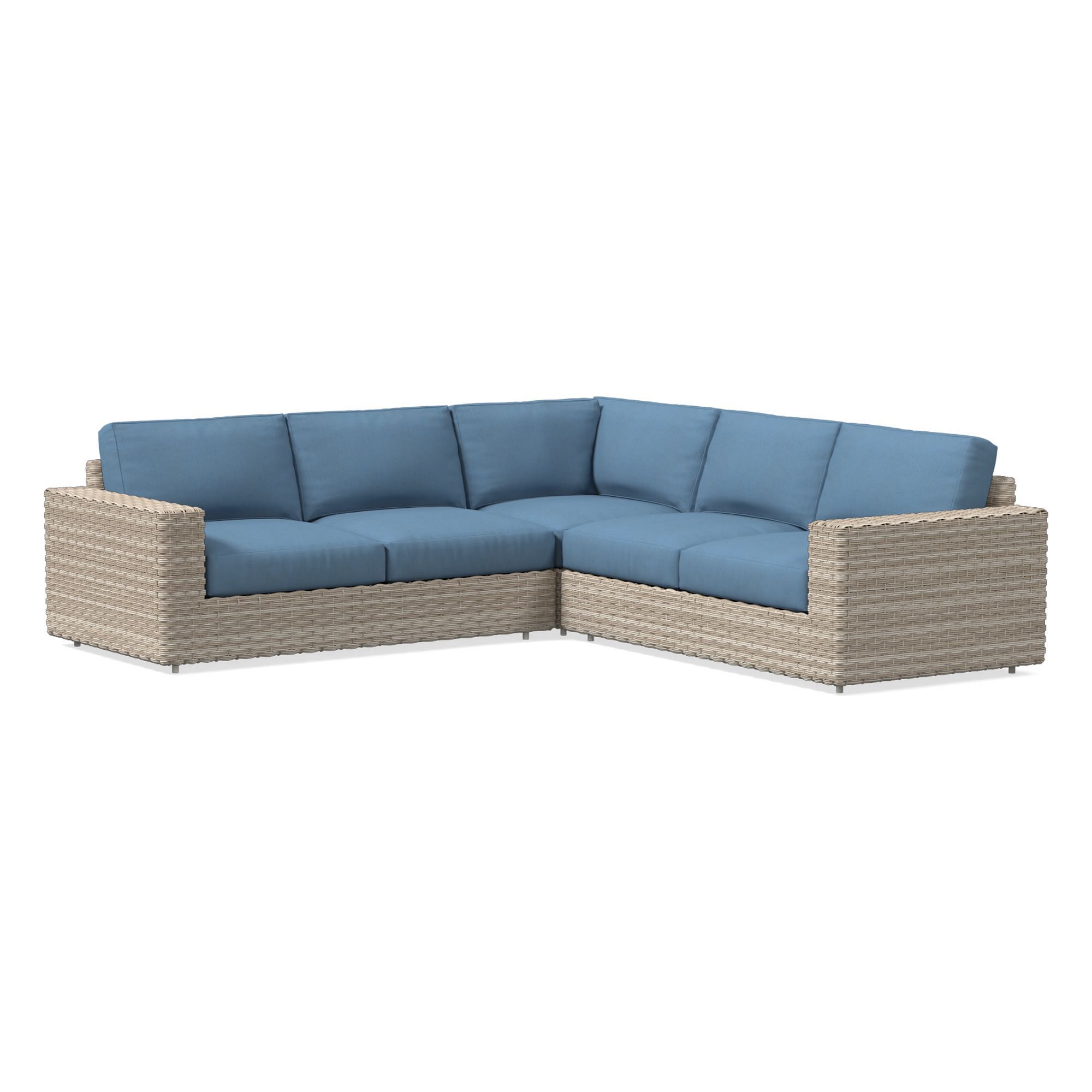 Urban Outdoor 3-Piece L-Shaped Sectional Cushion Covers | West Elm