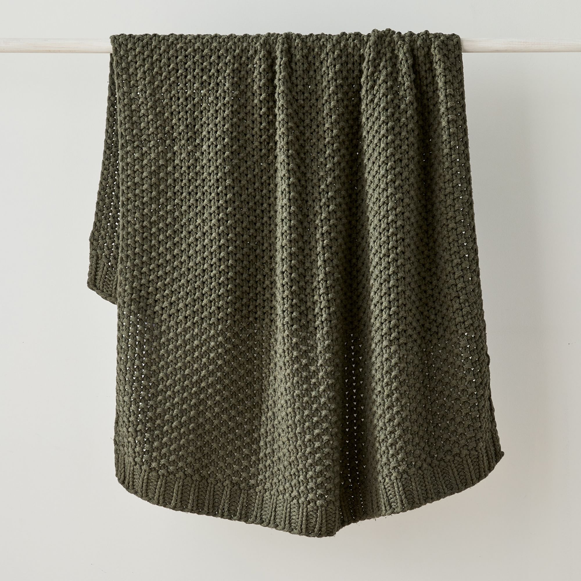 Chunky Cotton Knit Throw | West Elm