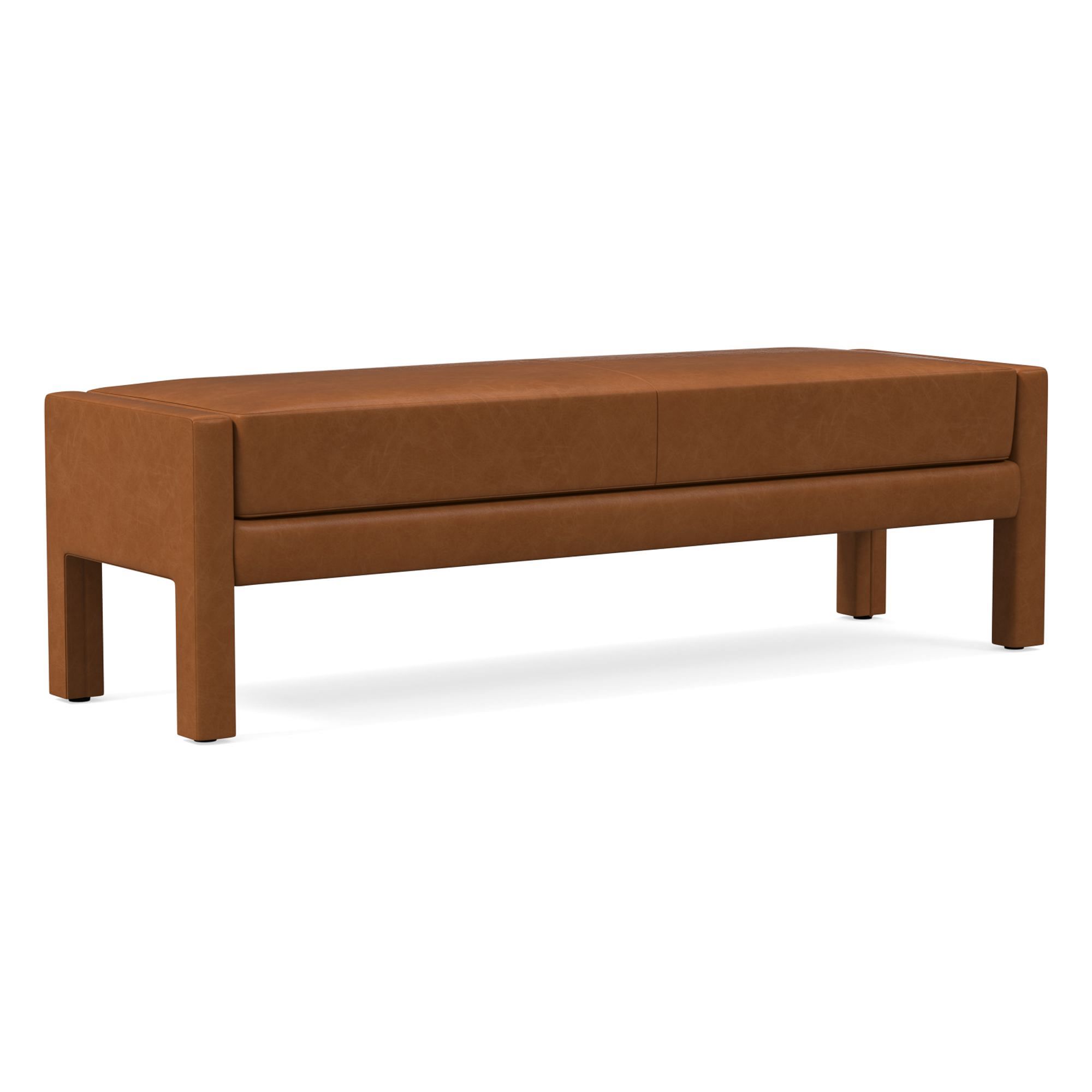 Scarlett Leather Bench | West Elm