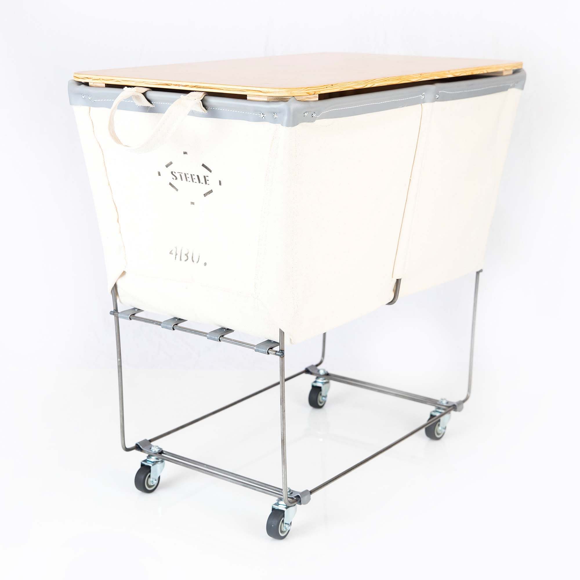 Steele Canvas Elevated Basket on Wheels | West Elm