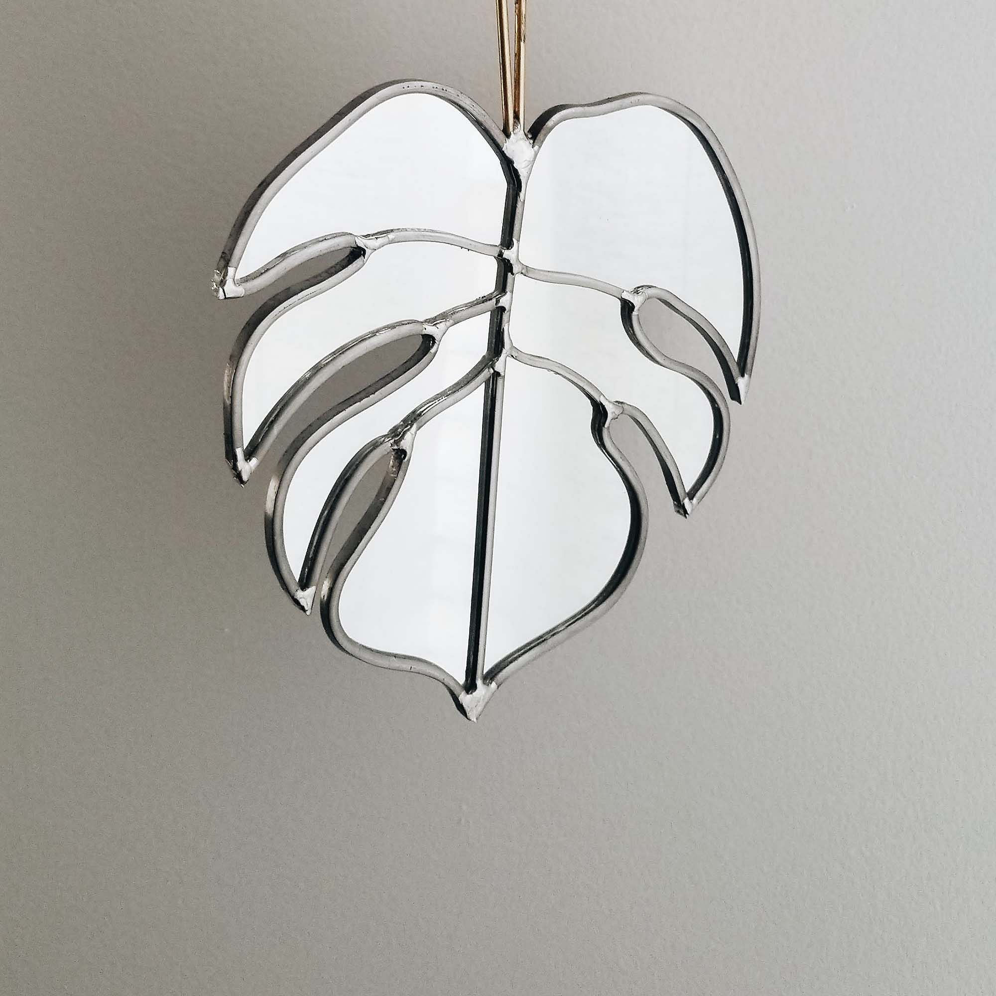 SZKLO Glass Monstera Wall Mirror | West Elm