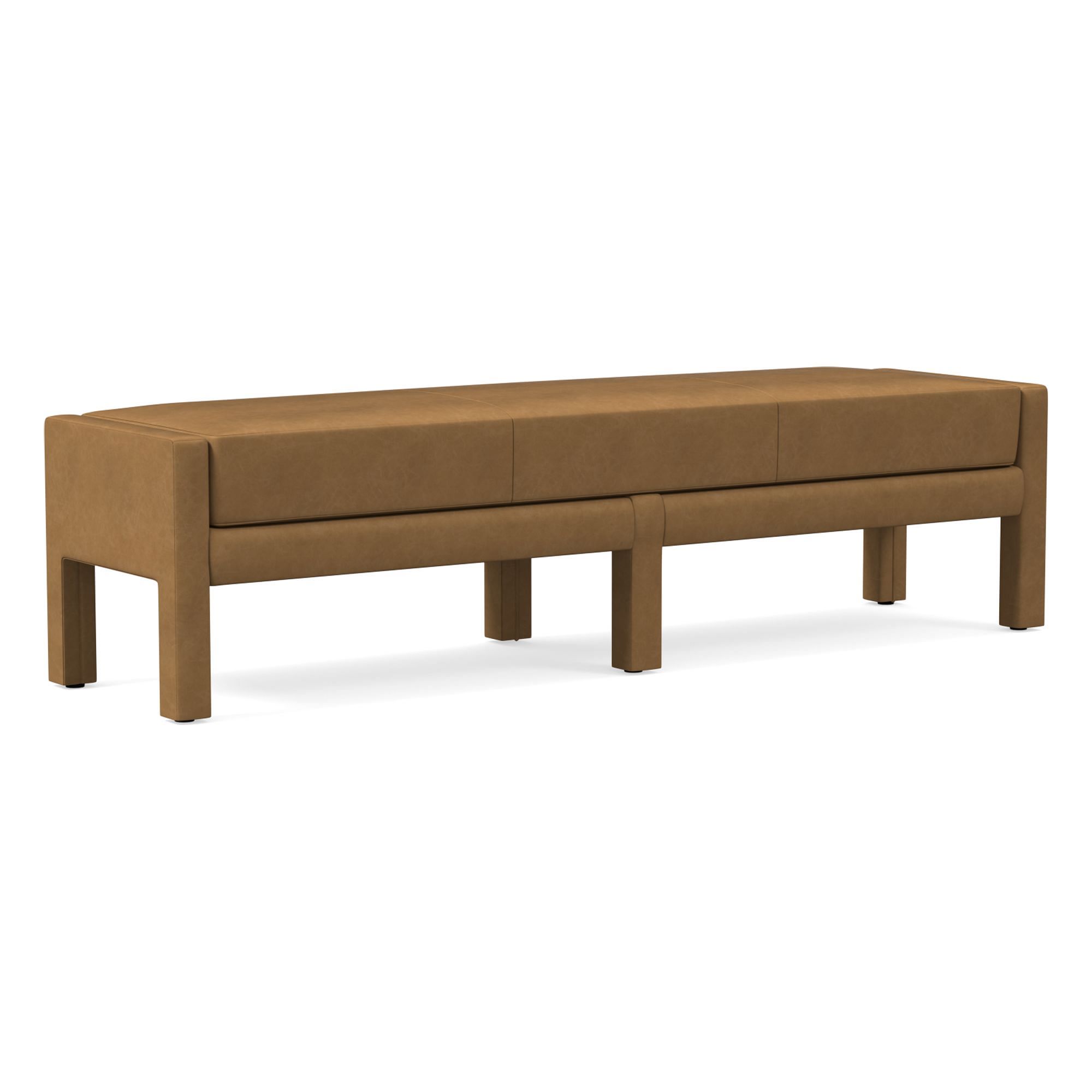 Scarlett Leather Bench | West Elm