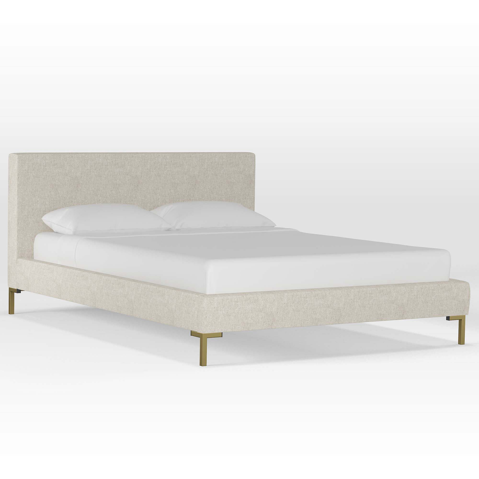 Upholstered Platform Bed - Metal Legs | West Elm