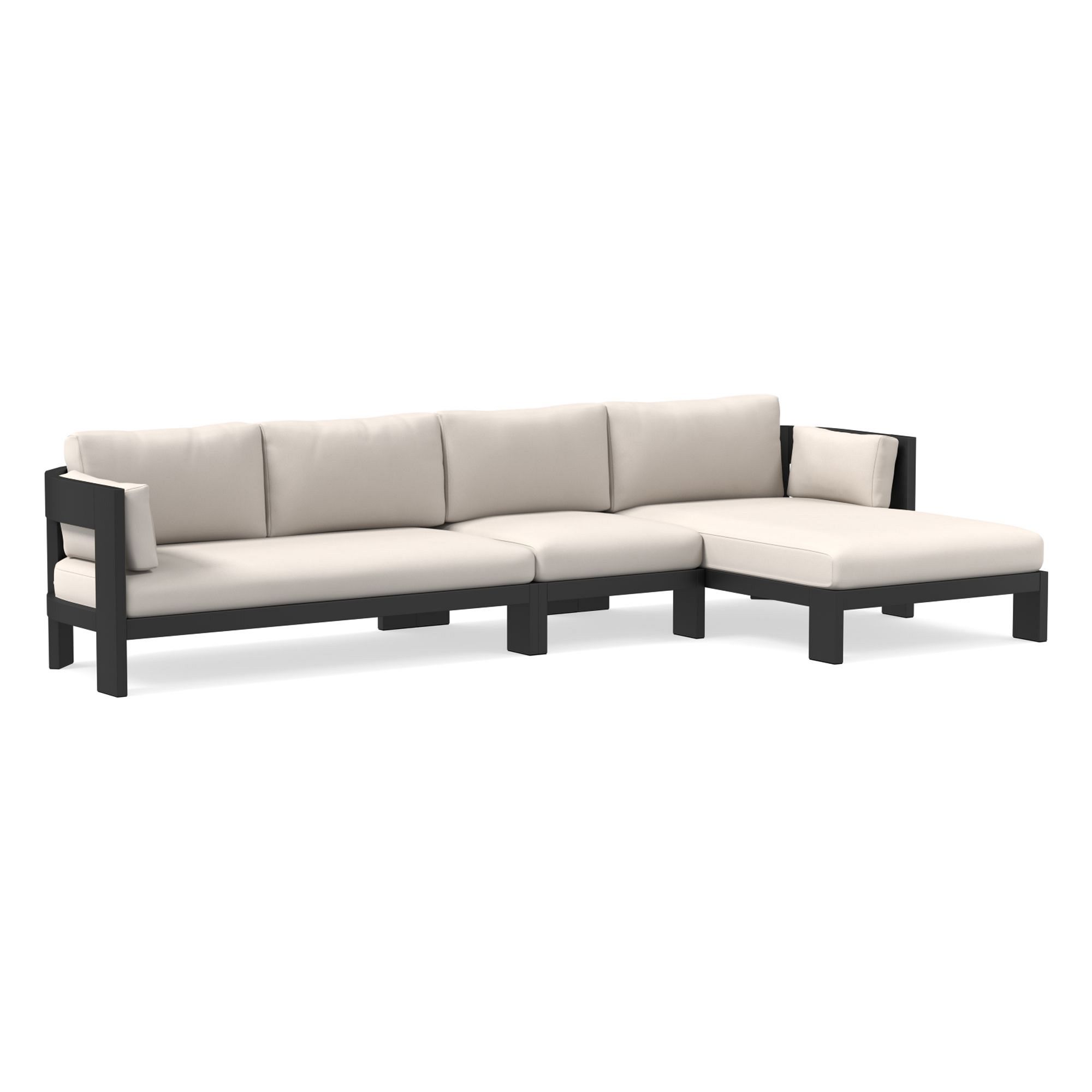 Caldera Aluminum Outdoor 3-Piece Chaise Sectional Cushion Covers | West Elm