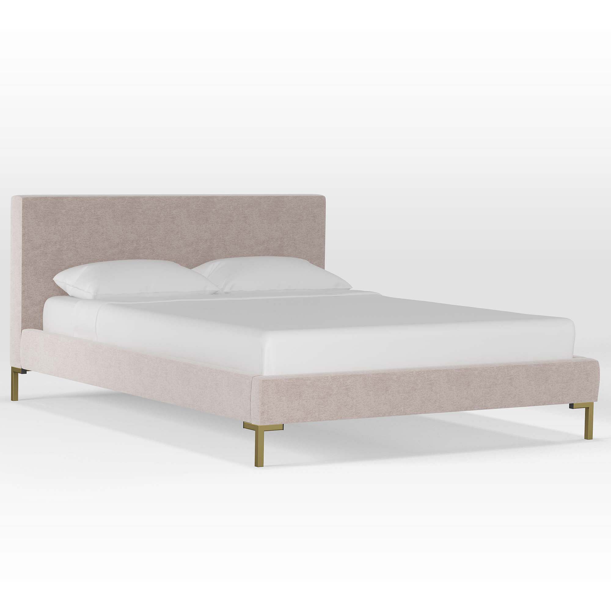 Upholstered Platform Bed - Metal Legs | West Elm