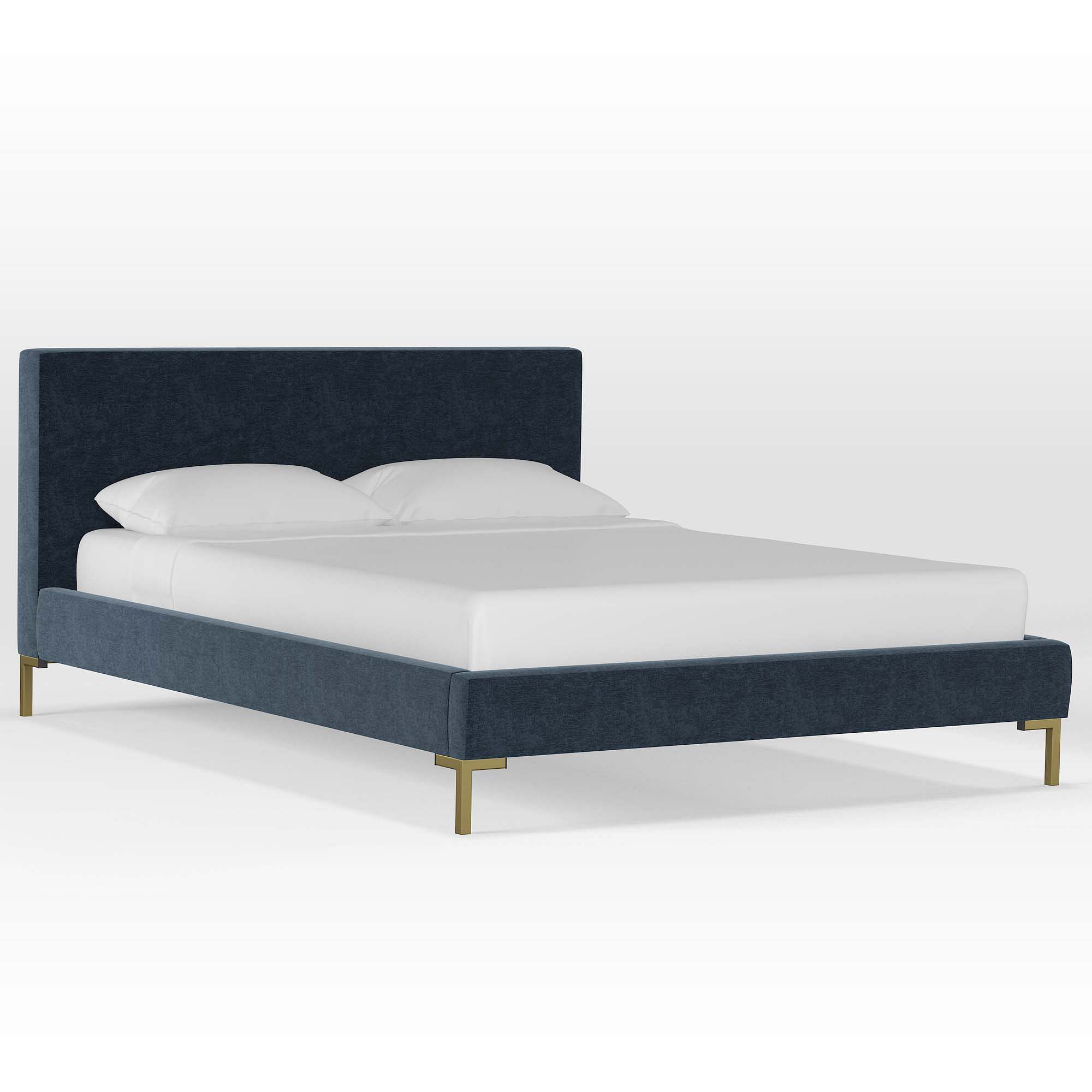 Upholstered Platform Bed - Metal Legs | West Elm