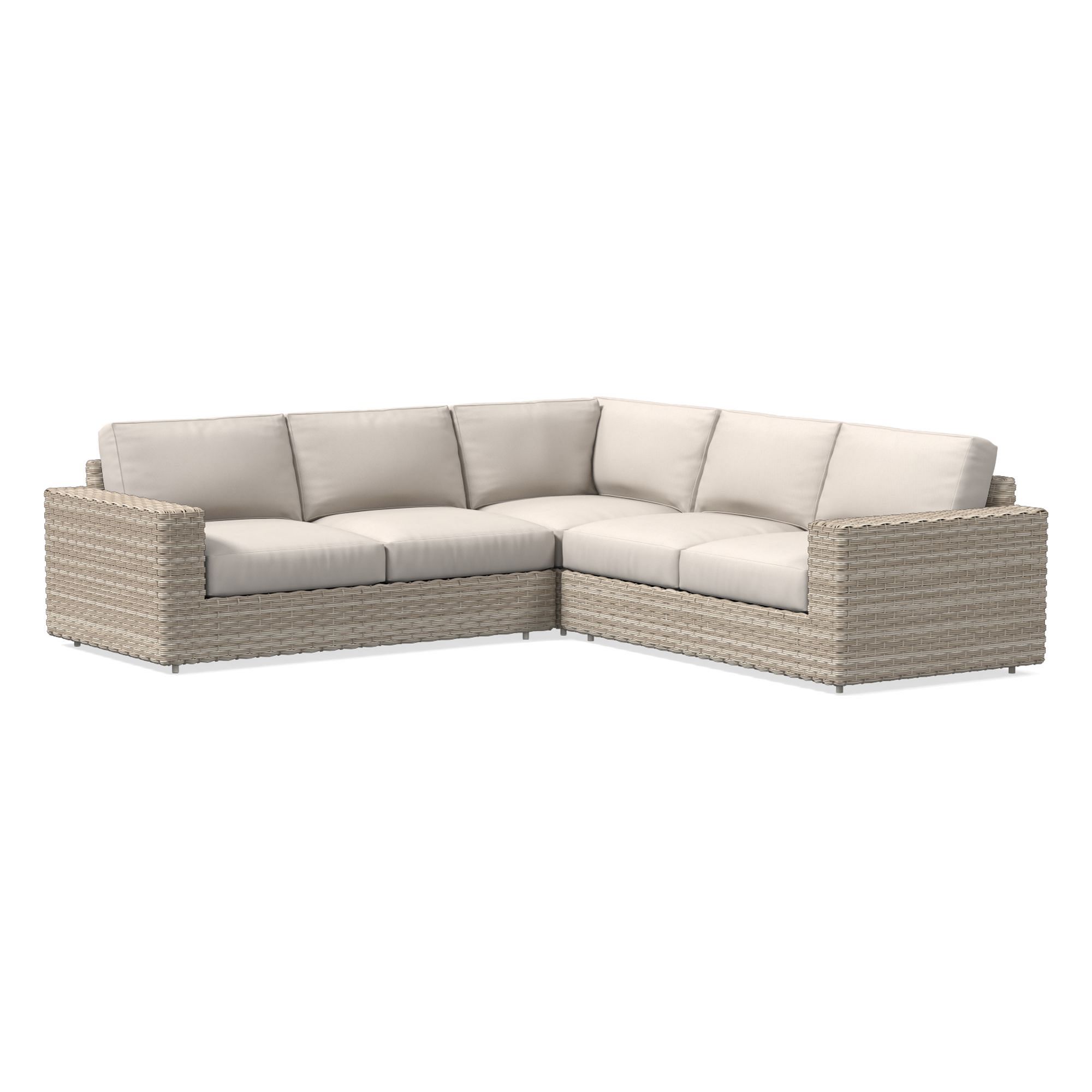 Urban Outdoor 3-Piece L-Shaped Sectional Cushion Covers | West Elm