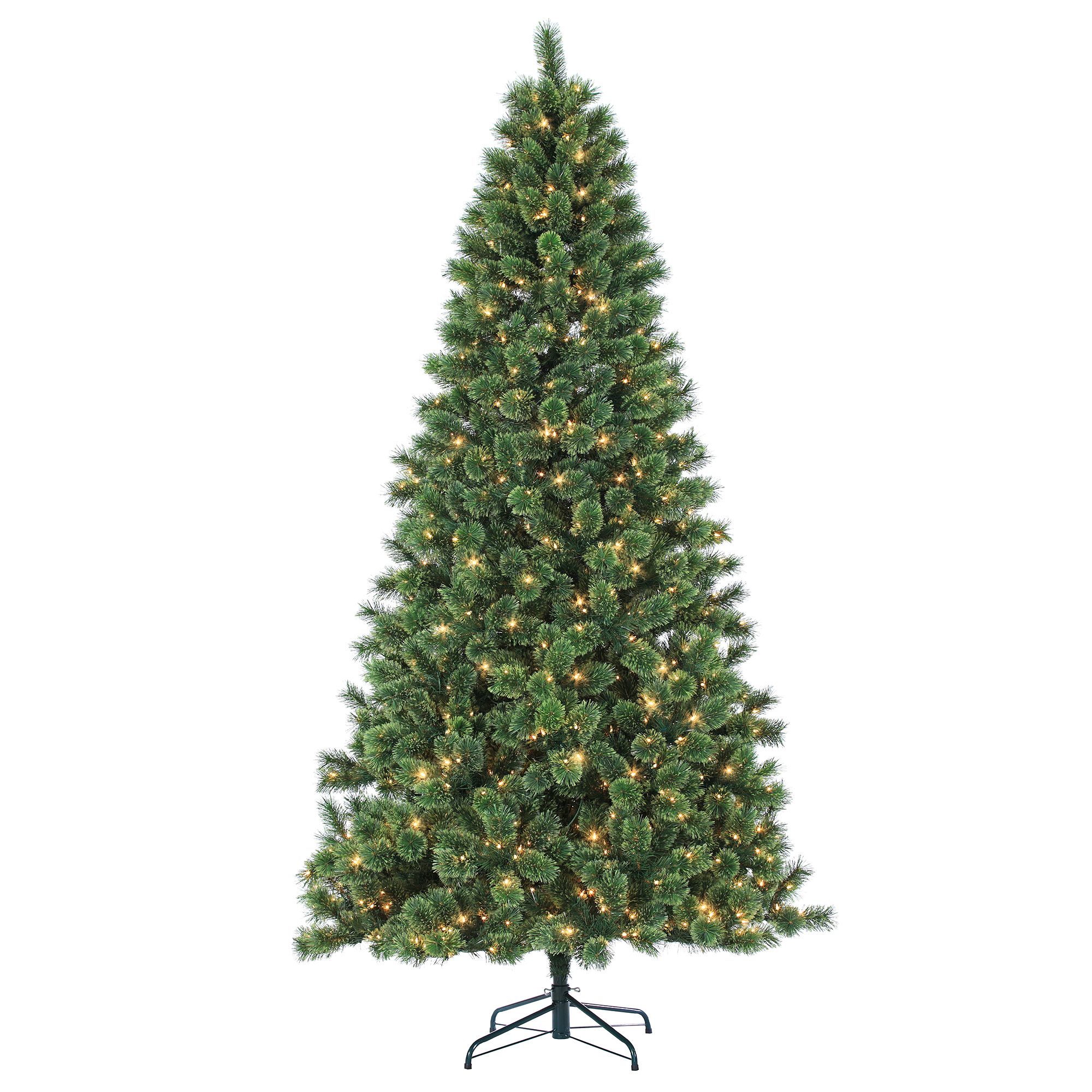 Pre-Lit Faux Cashmere Pine Green Christmas Tree | West Elm