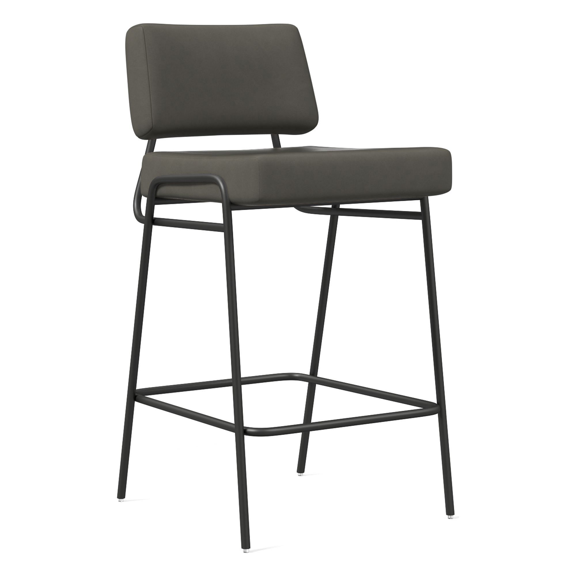 Wire Frame Vegan Leather Bar & Counter Stools | West Elm