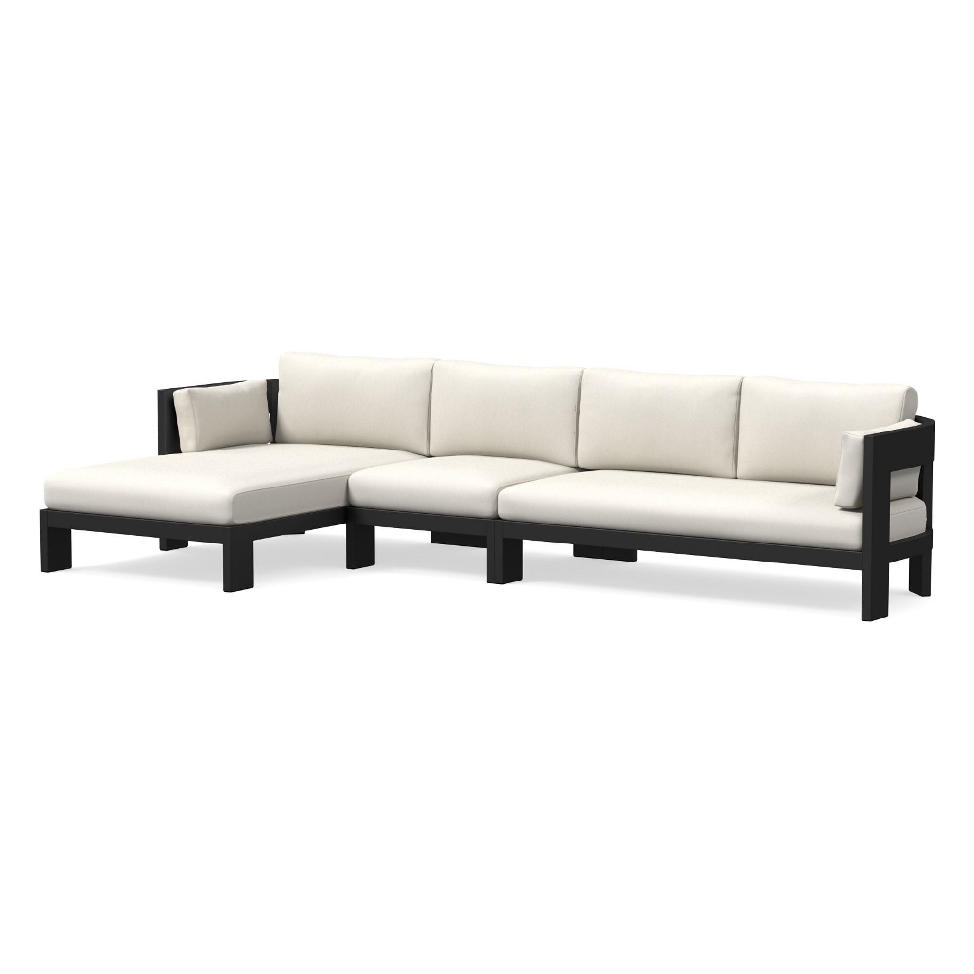 Caldera Aluminum Outdoor 3-Piece Chaise Sectional Cushion Covers | West Elm