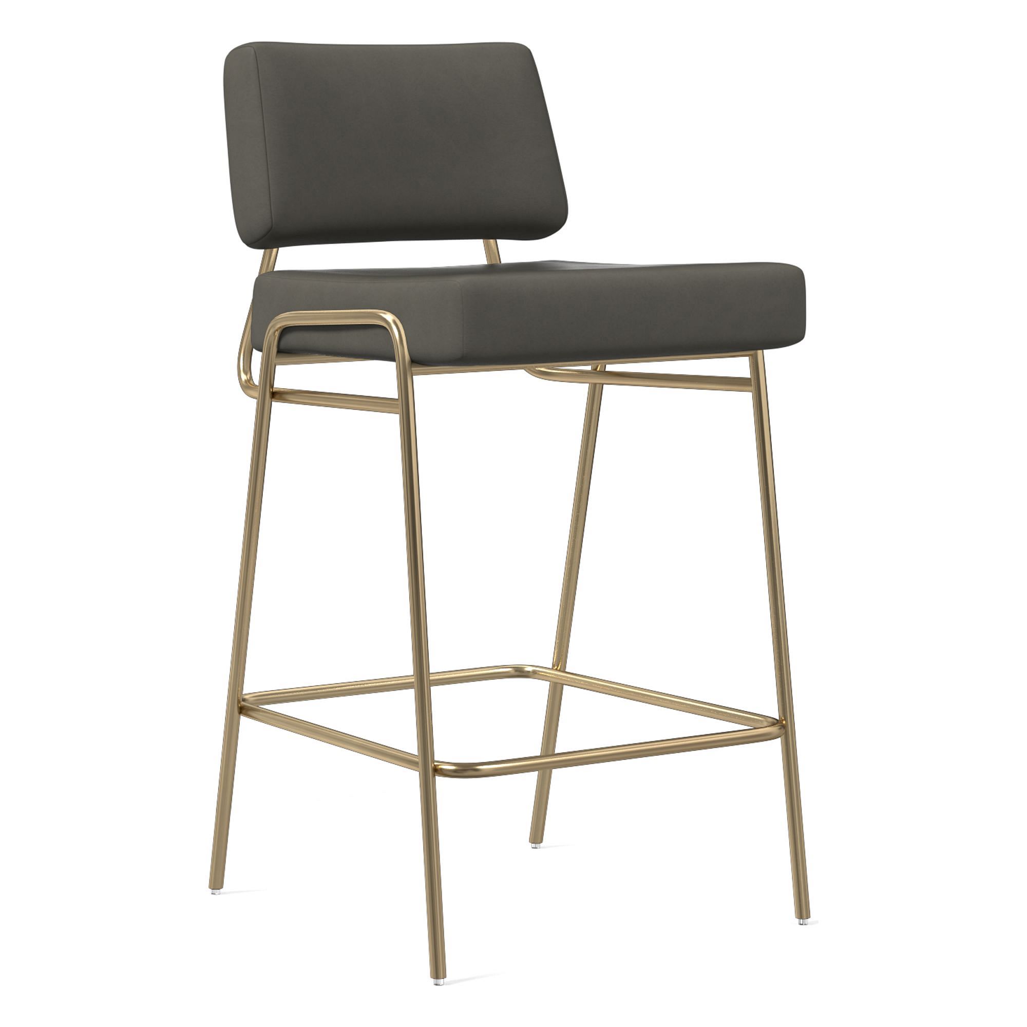 Wire Frame Leather Bar & Counter Stools | West Elm