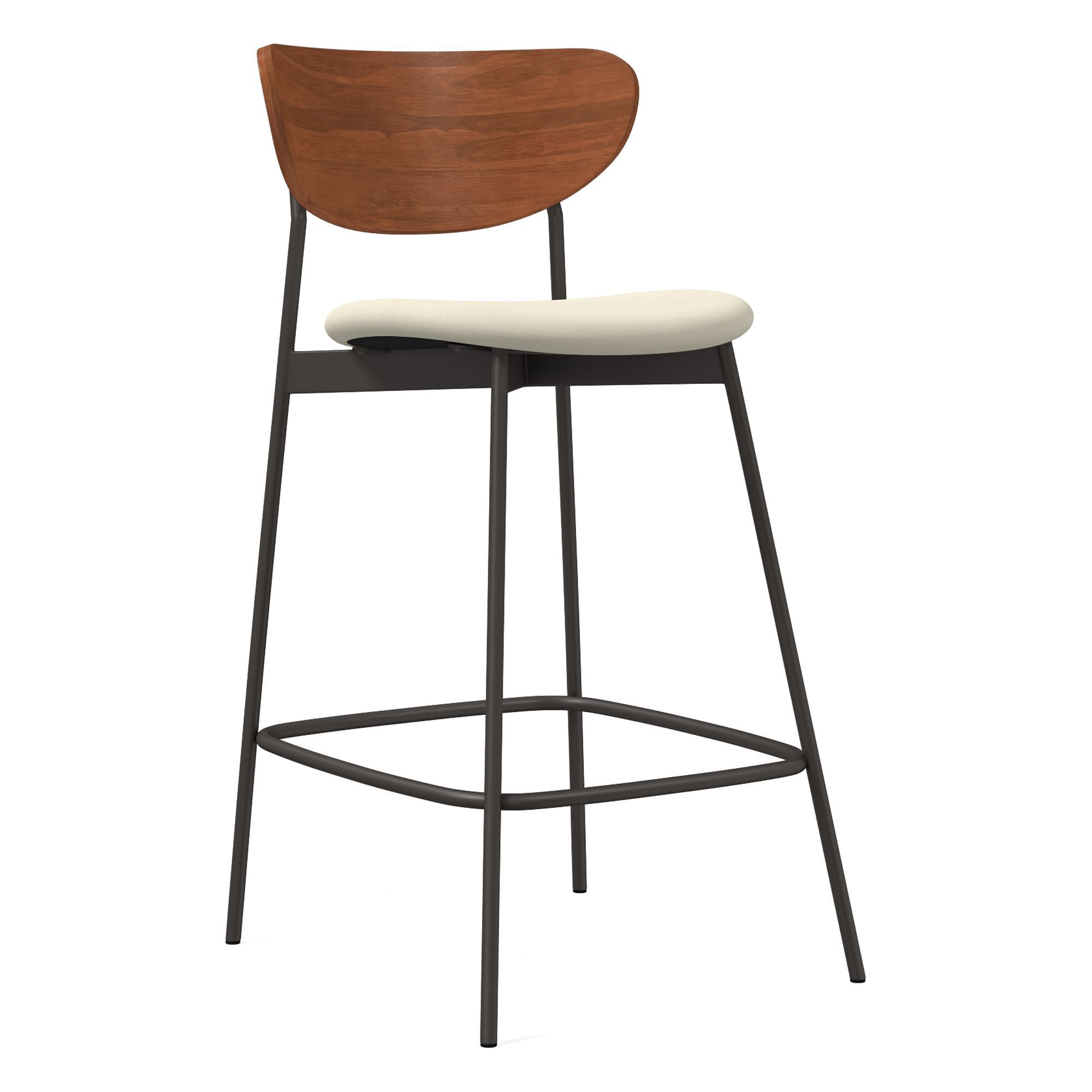 Modern Petal Counter Stool - Leather | West Elm