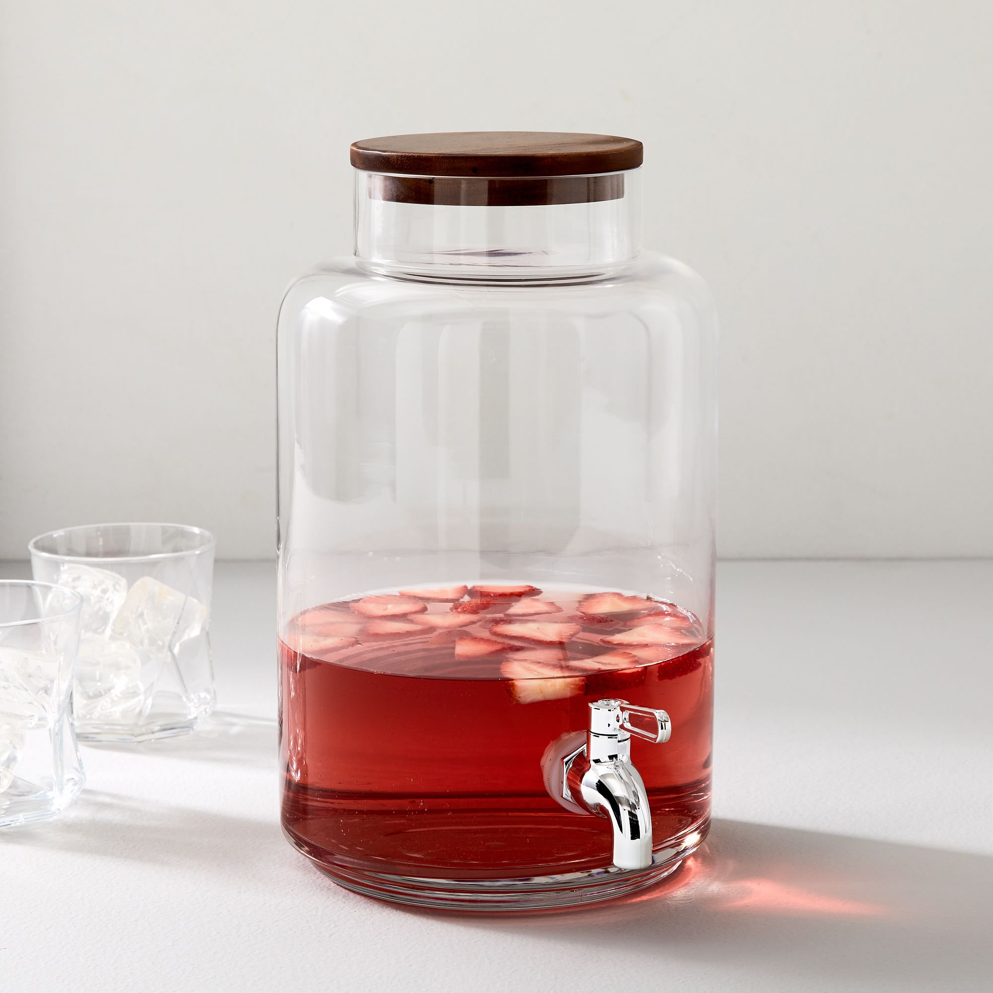 Pure Glass Drink Dispenser | West Elm