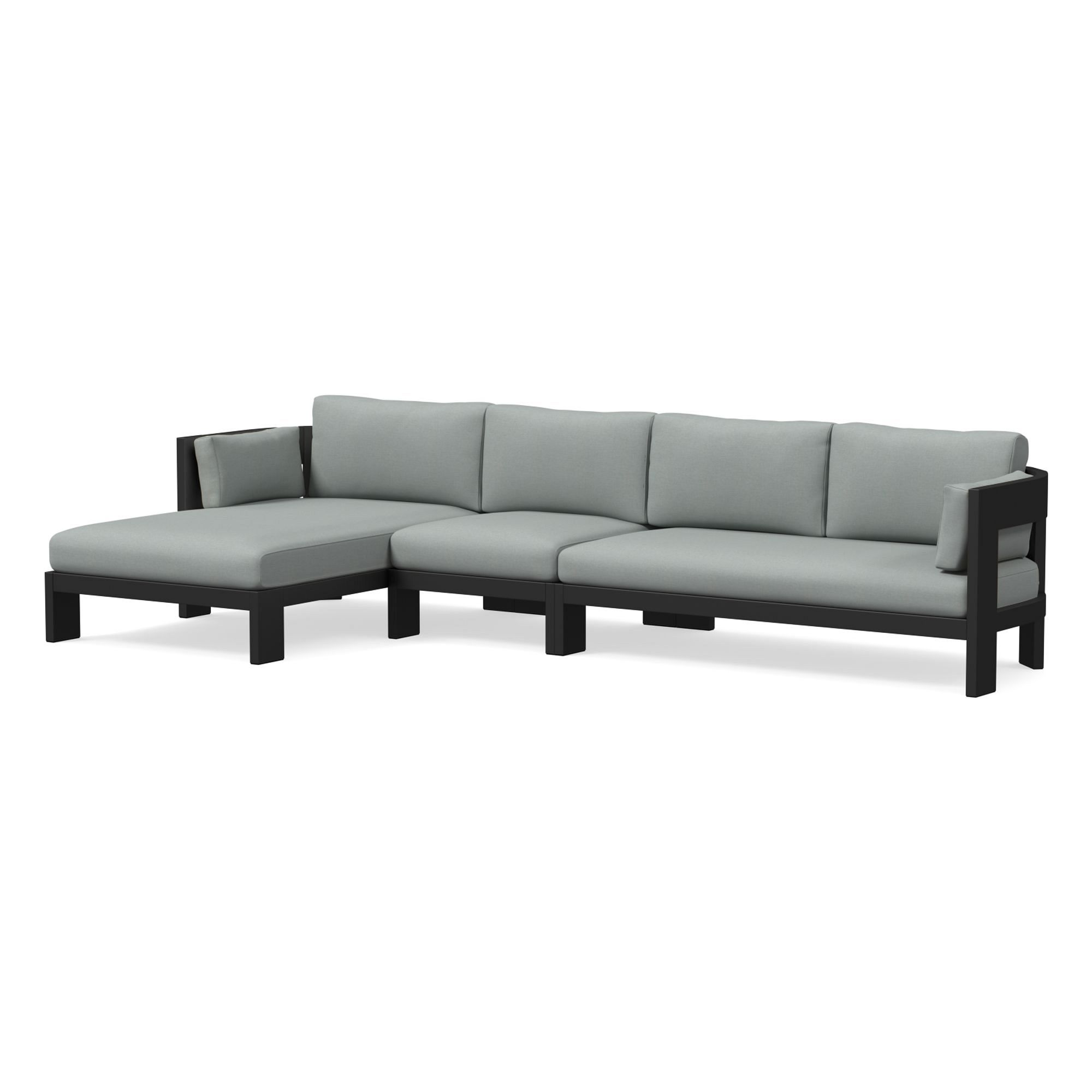 Caldera Aluminum Outdoor -Piece Chaise Sectional Cushion Covers | West Elm