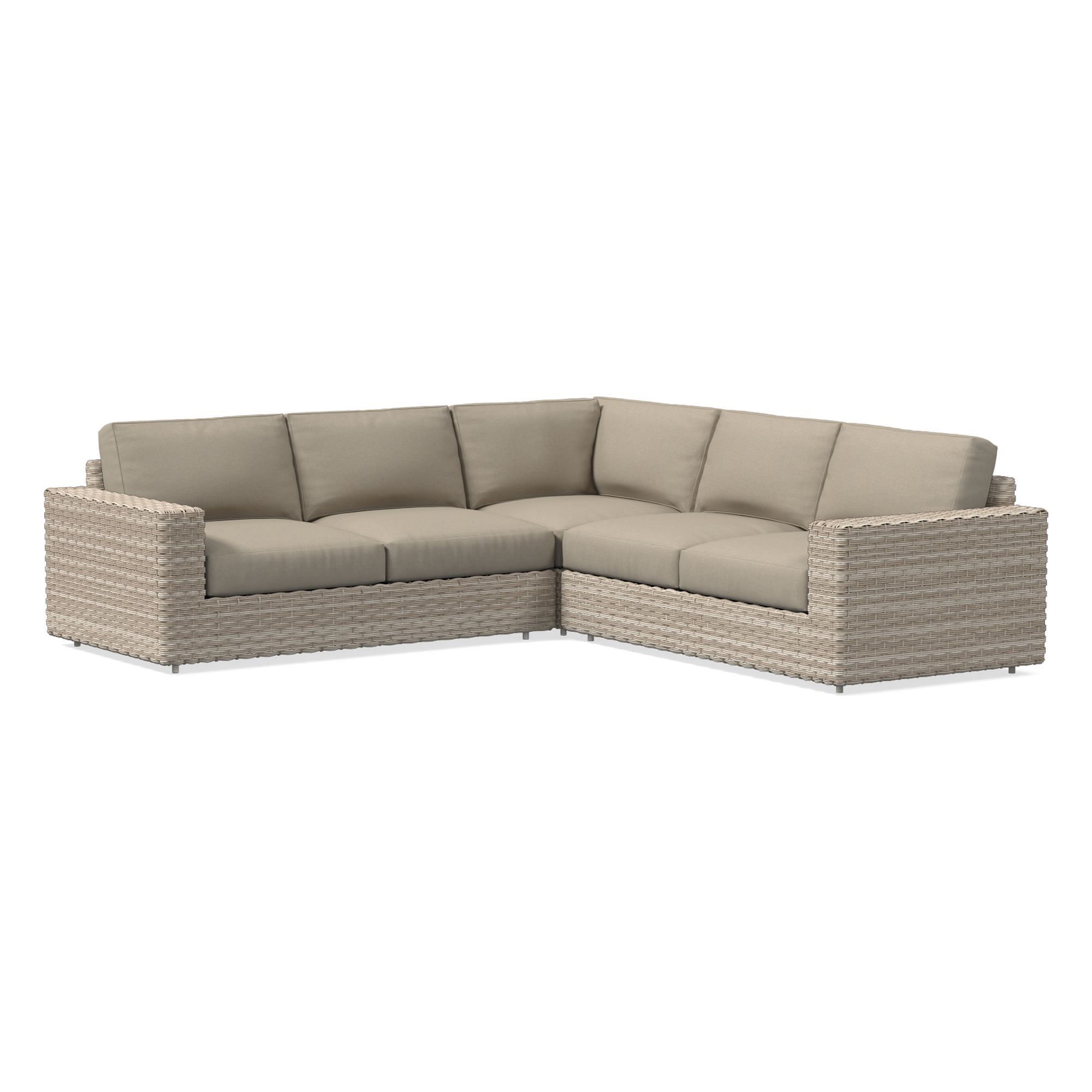 Urban Outdoor 3-Piece L-Shaped Sectional Cushion Covers | West Elm