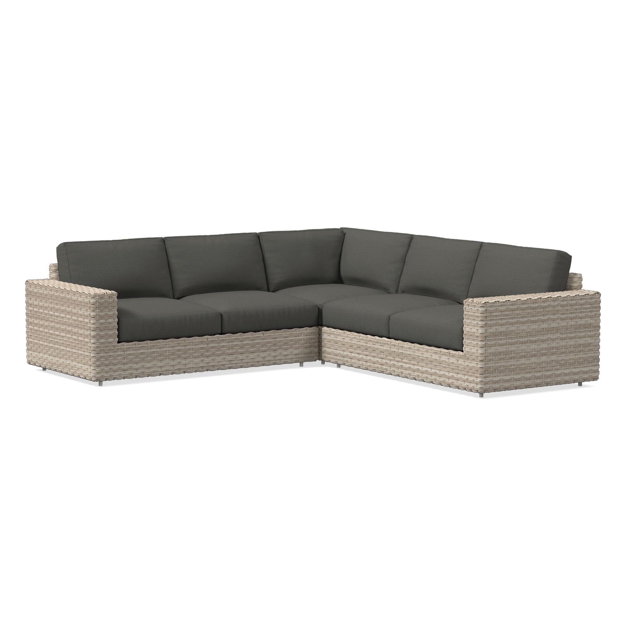 Urban Outdoor 3-Piece L-Shaped Sectional Cushion Covers | West Elm