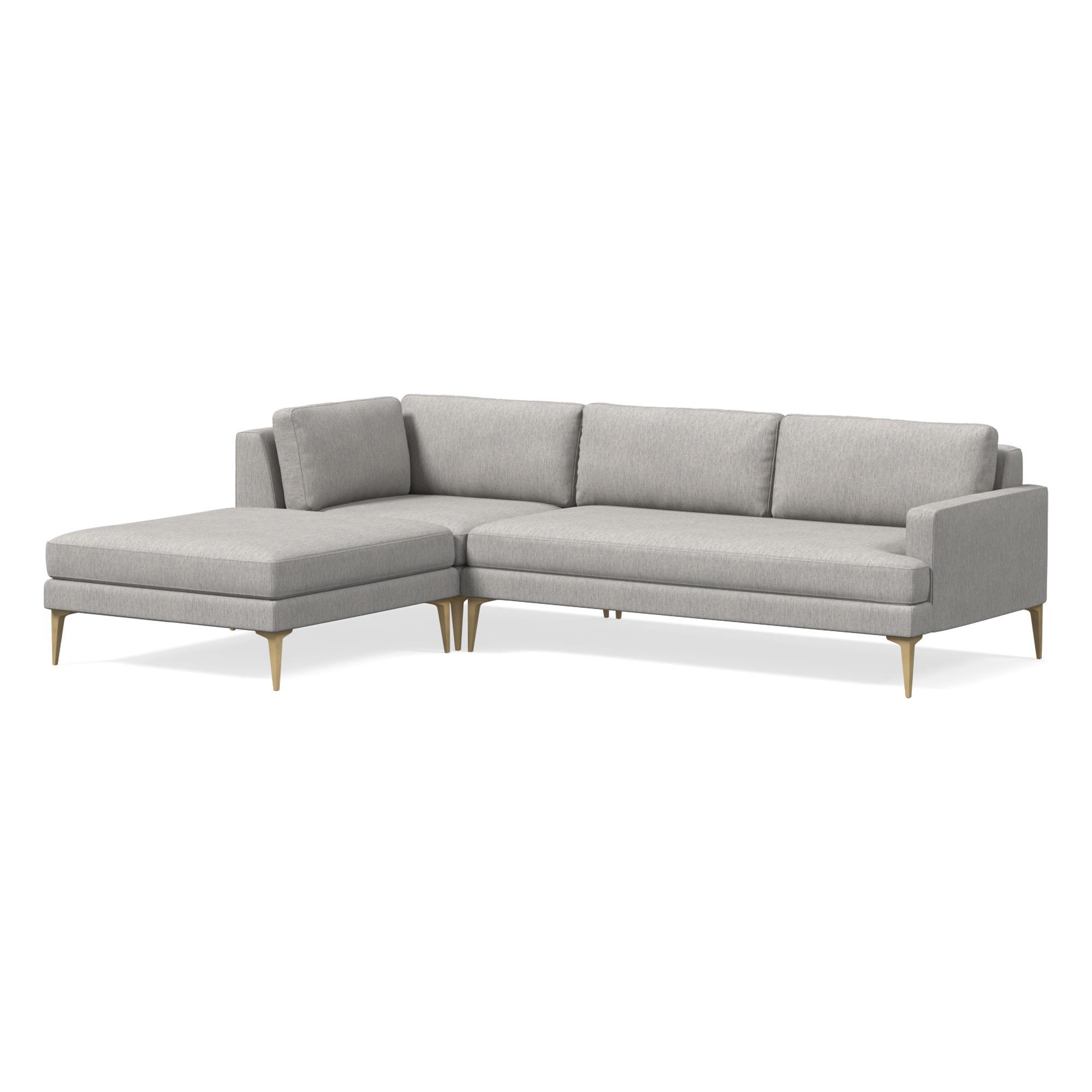 Andes 3 Piece Chaise Sectional | Sofa With West Elm