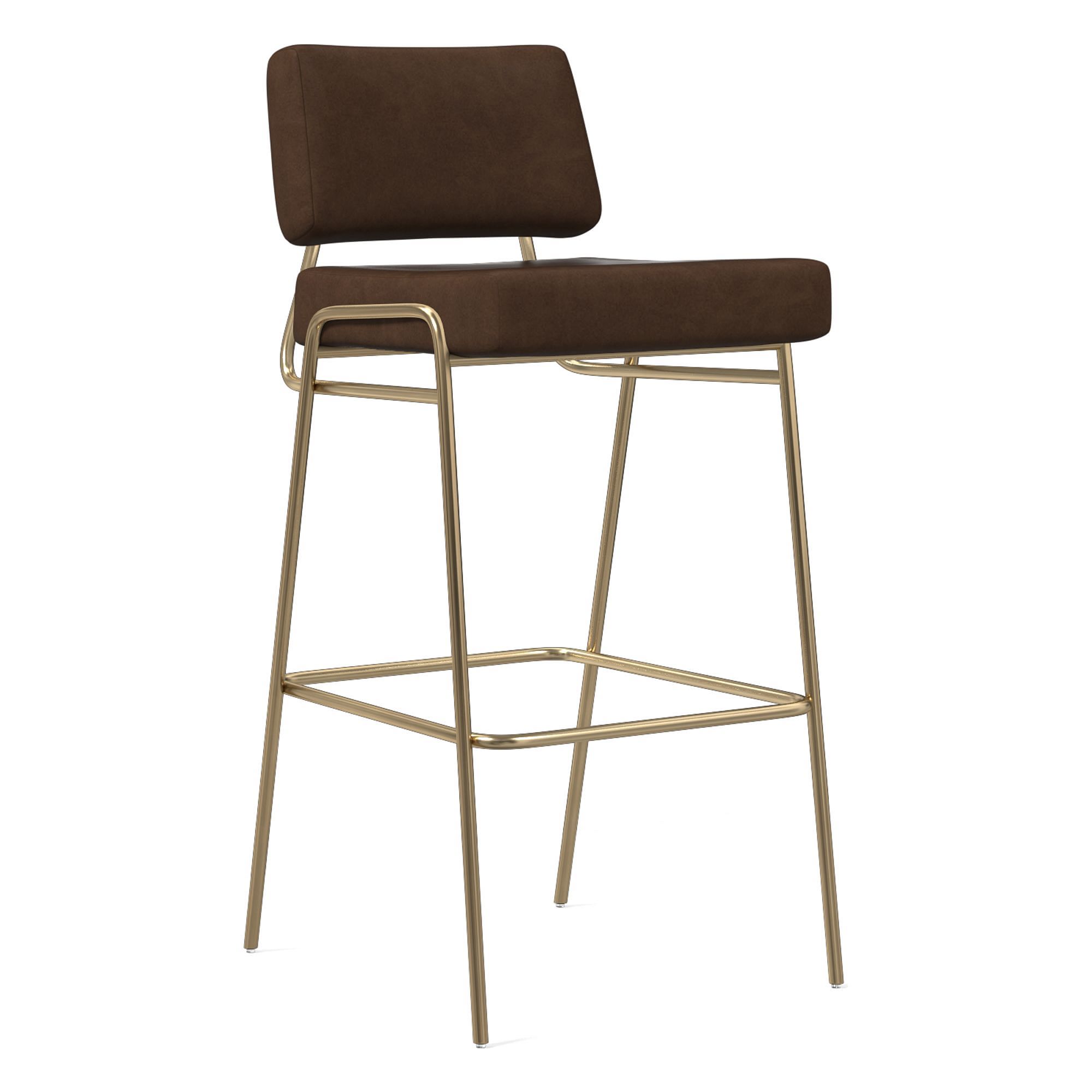 Wire Frame Vegan Leather Bar & Counter Stools | West Elm