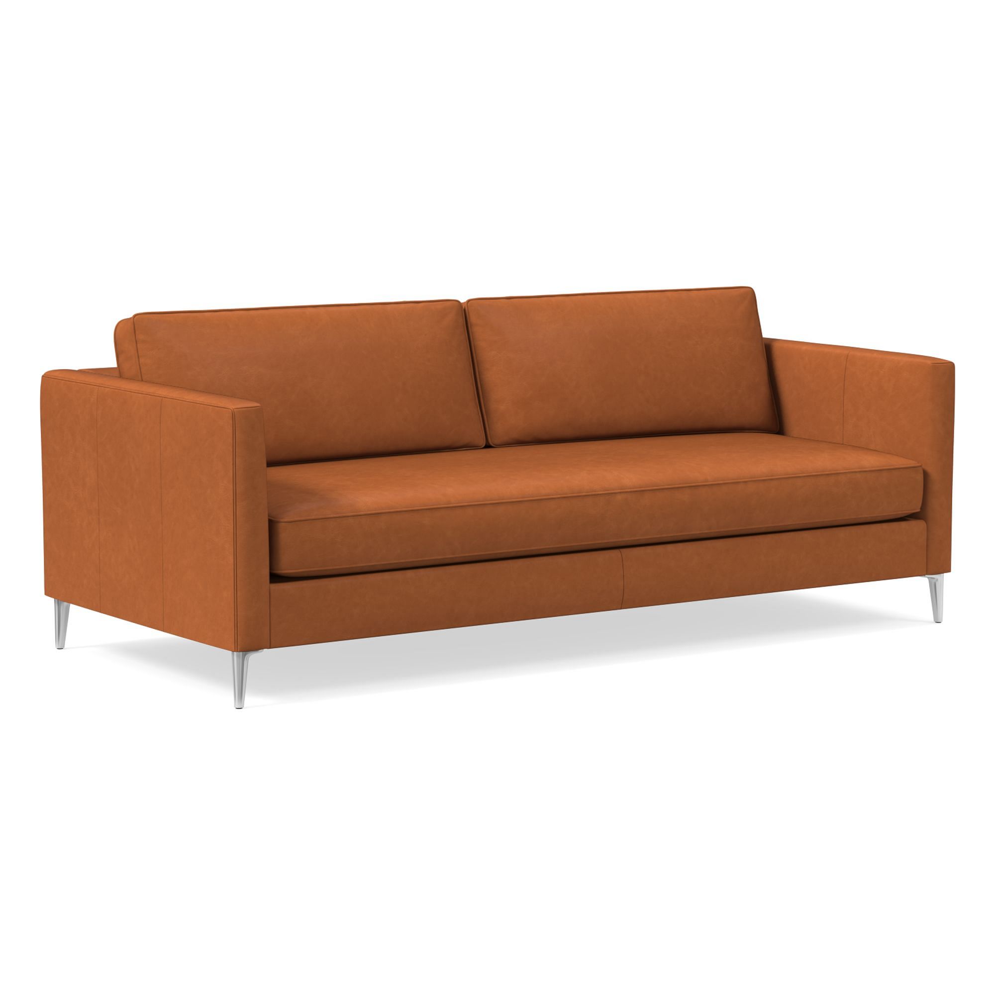 Harris Loft Leather Sofa (86"–96") | West Elm