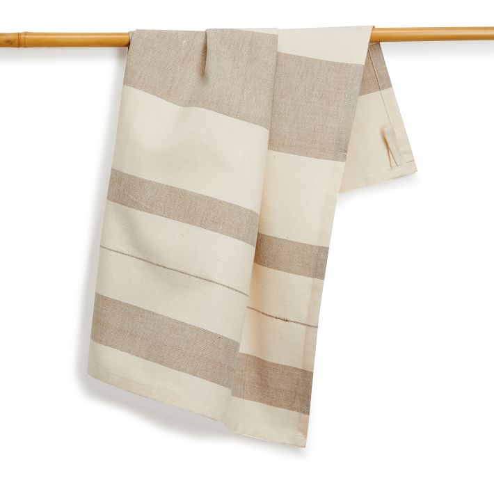 Handwoven Striped Cotton Kitchen Towel (Set of 2)