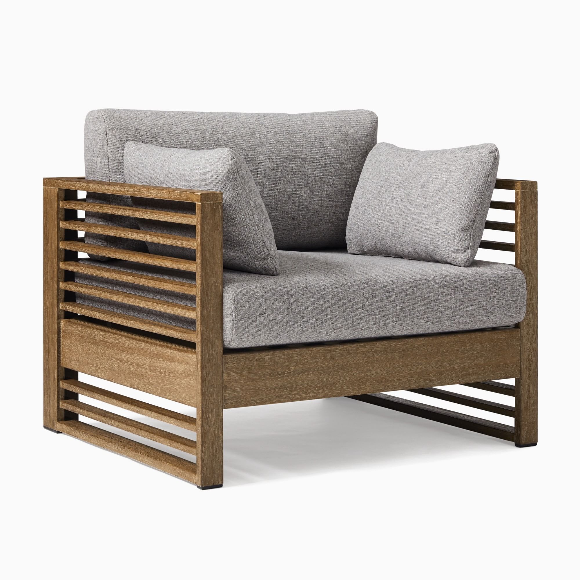 Santa Fe Slatted Outdoor Lounge Chair | West Elm