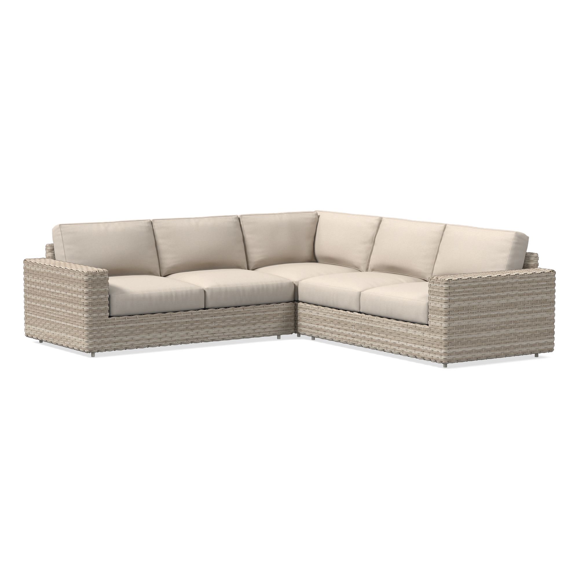 Urban Outdoor 3-Piece L-Shaped Sectional Cushion Covers | West Elm