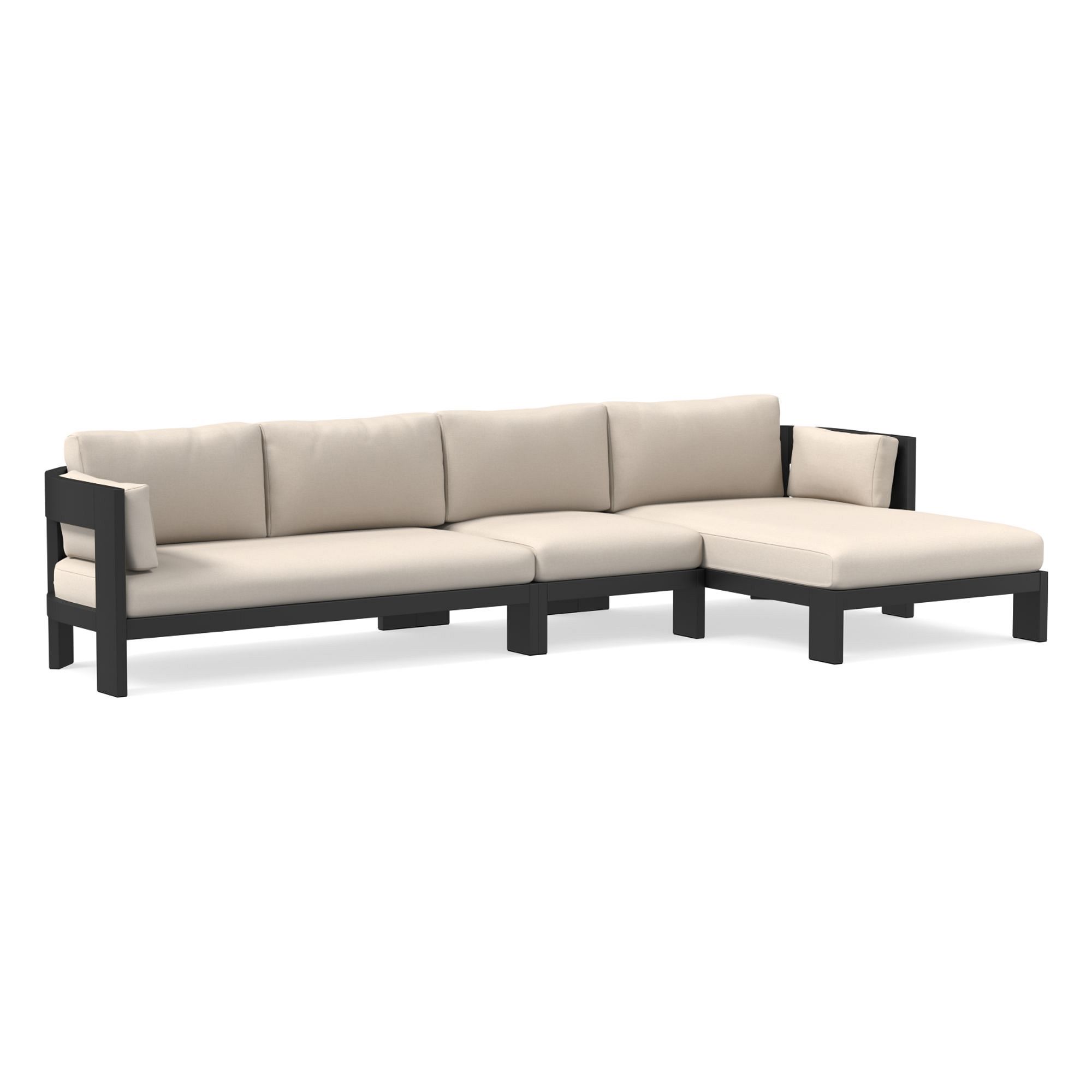 Caldera Aluminum Outdoor -Piece Chaise Sectional Cushion Covers | West Elm