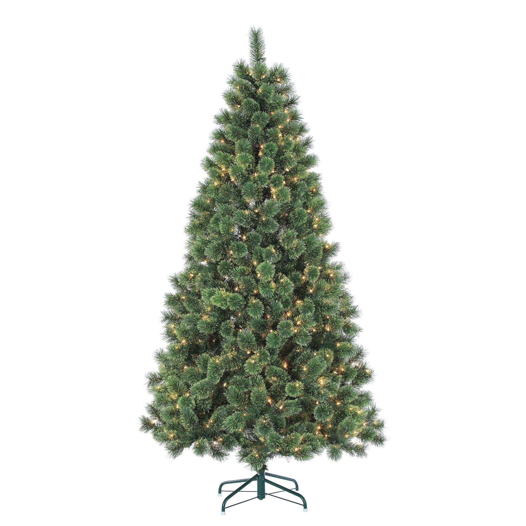 Pre-Lit Faux Cashmere Pine Green Christmas Tree | West Elm