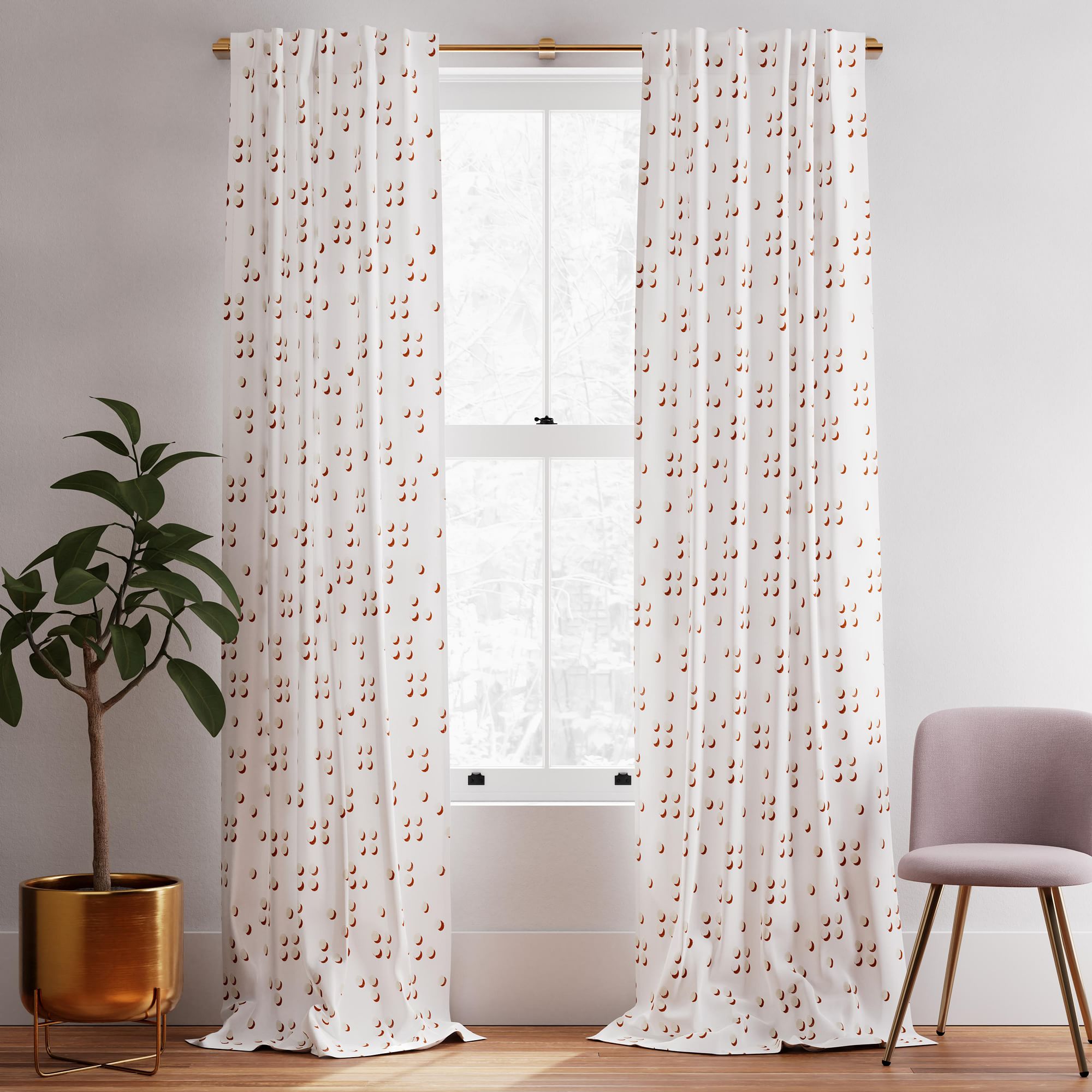 Shadow Dots Curtain (Set of 2