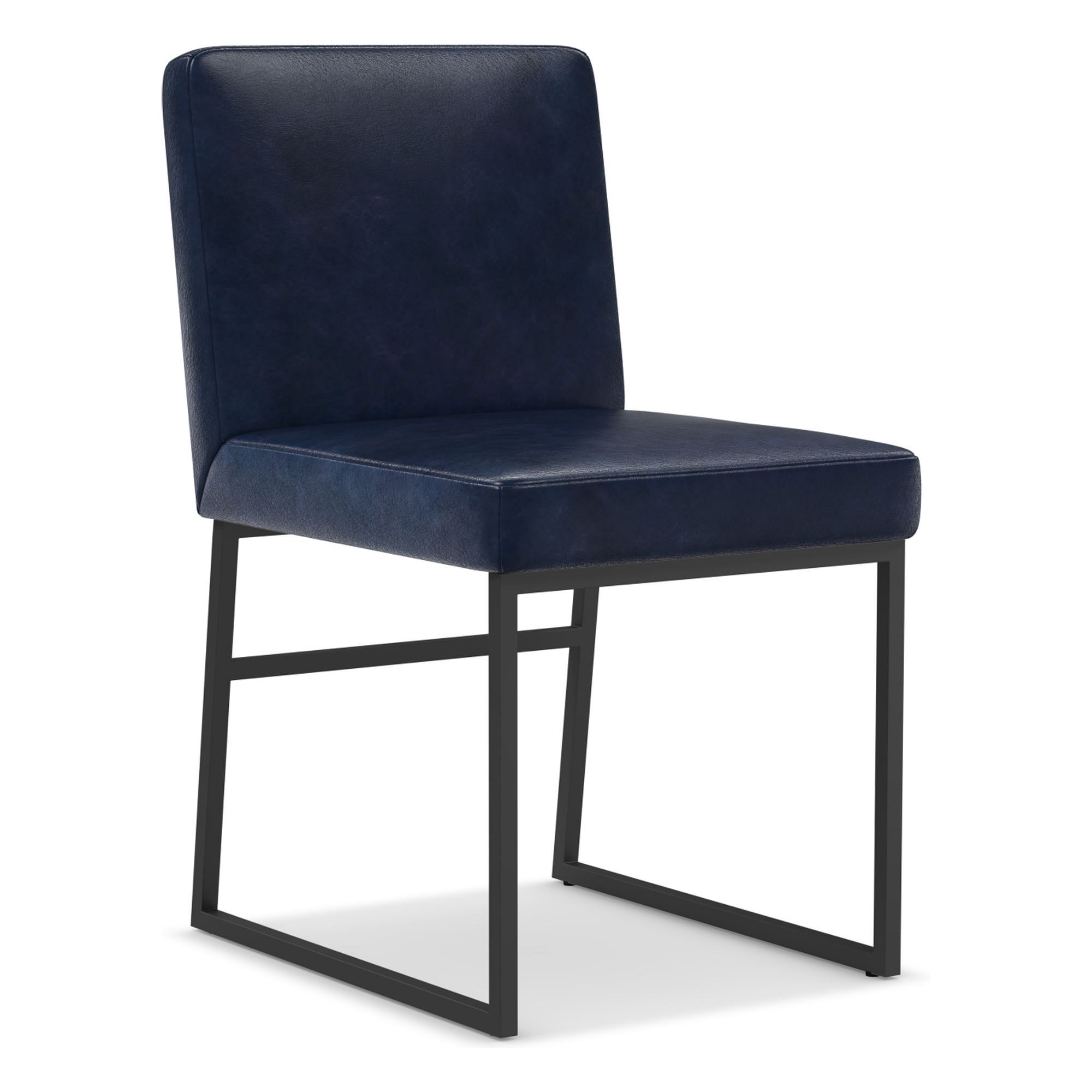 Range Leather Side Dining Chair | West Elm