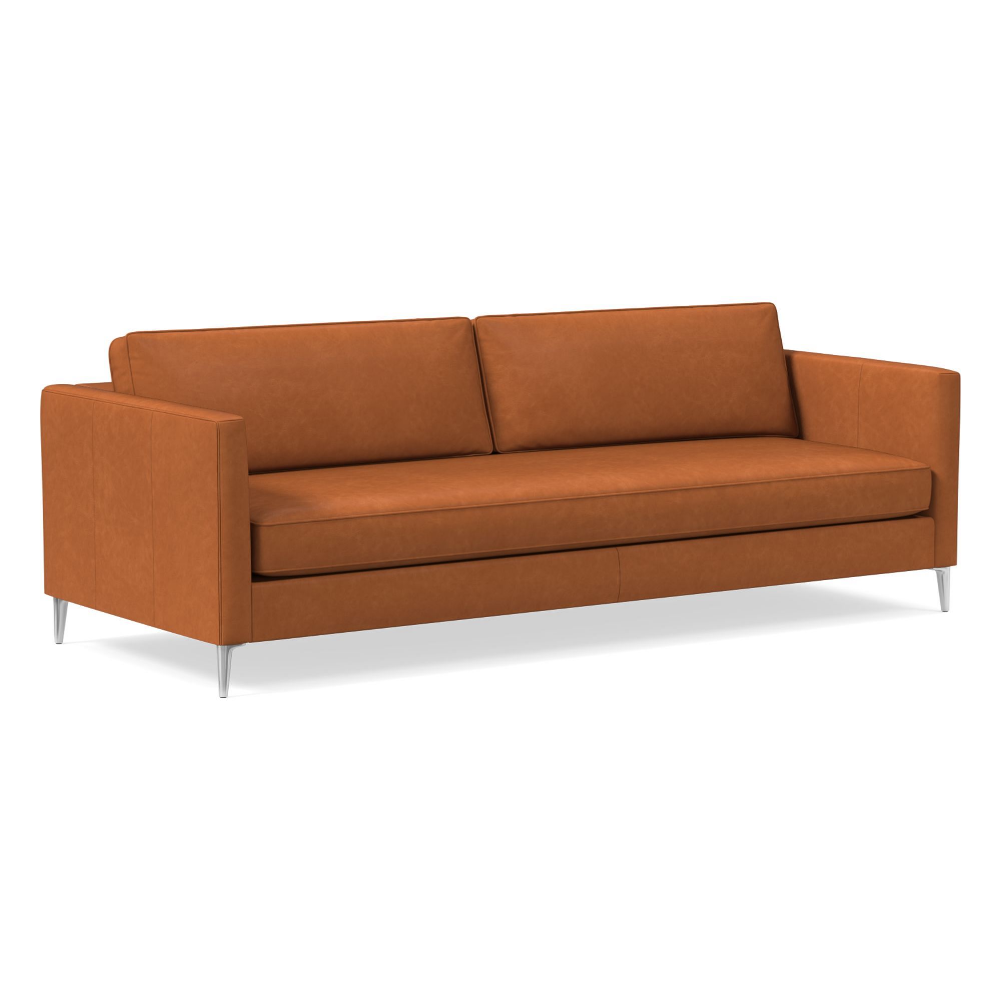 Harris Loft Leather Sofa (86"–96") | West Elm