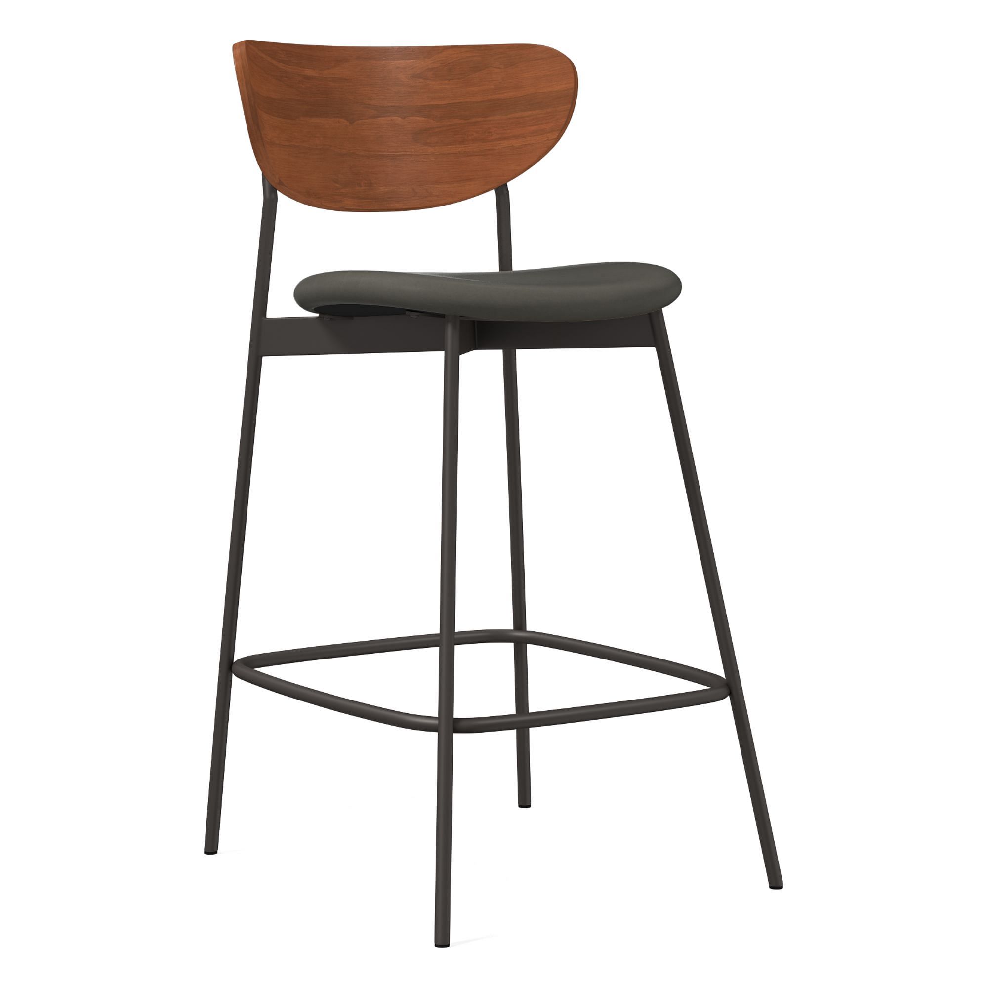 Modern Petal Counter Stool - Leather | West Elm