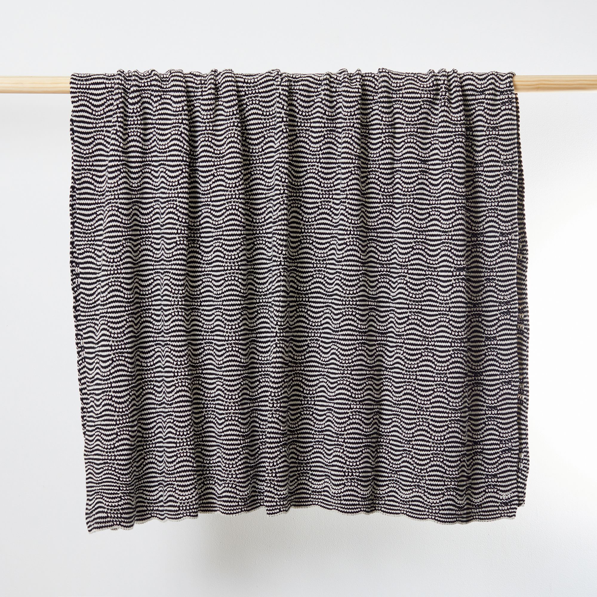 Made*Here New York Lightweight Optical Stripe Blanket | West Elm