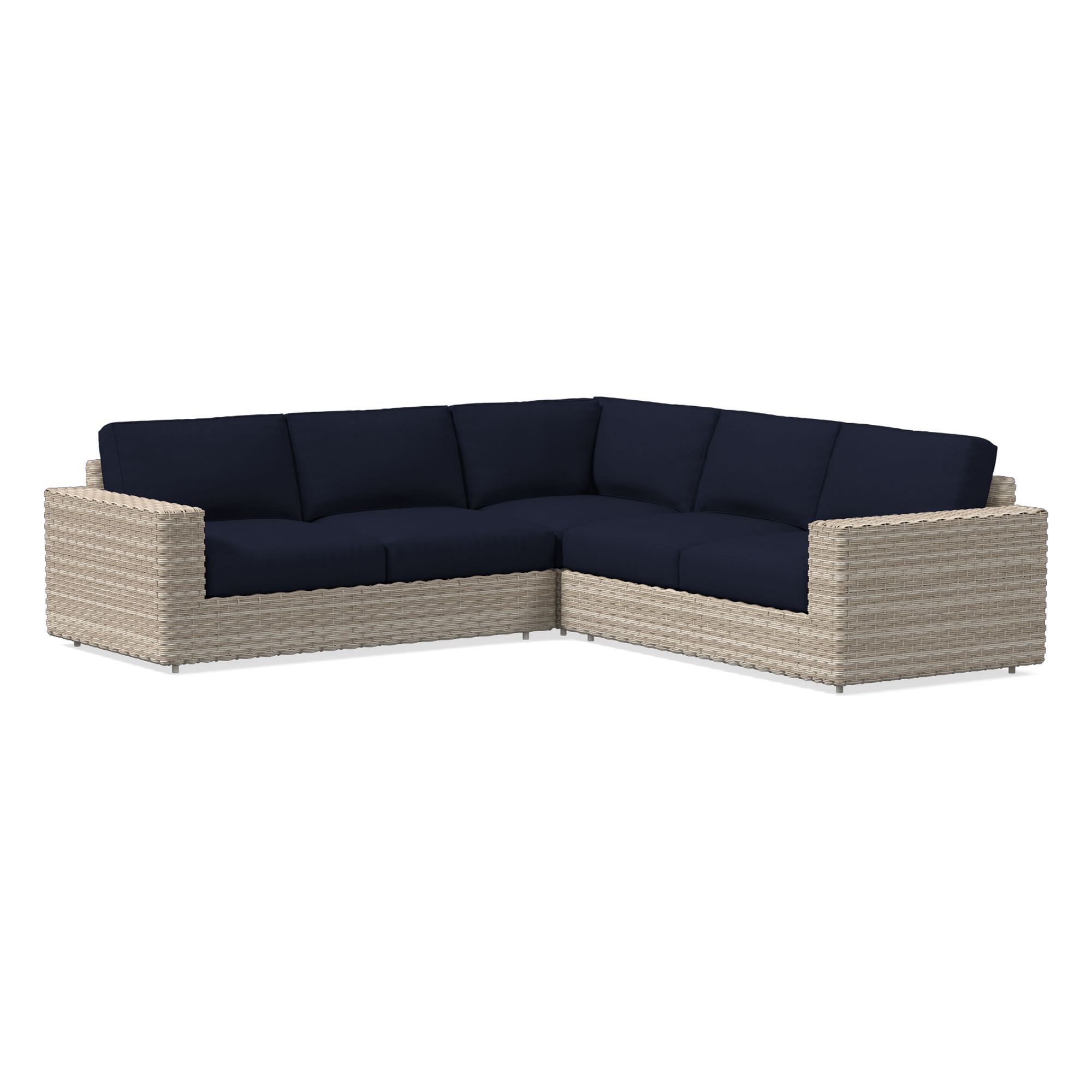 Urban Outdoor 3-Piece L-Shaped Sectional Cushion Covers | West Elm